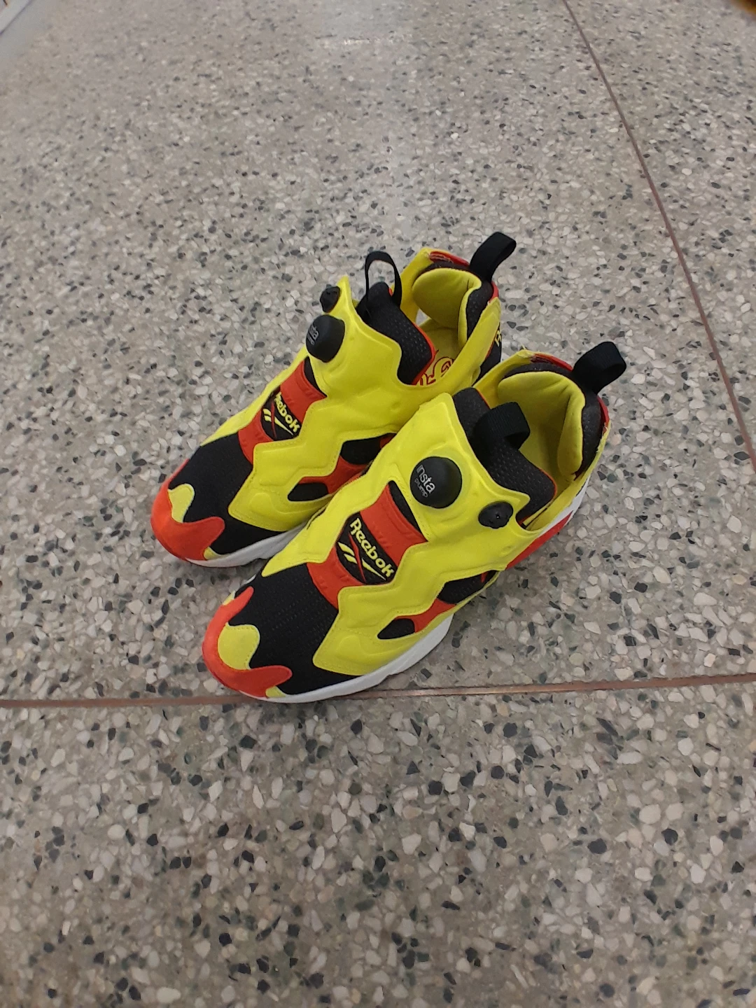 Reebok InstaPump Fury Yellow/Red/Black Men's Shoes size 9.5 - photo 5