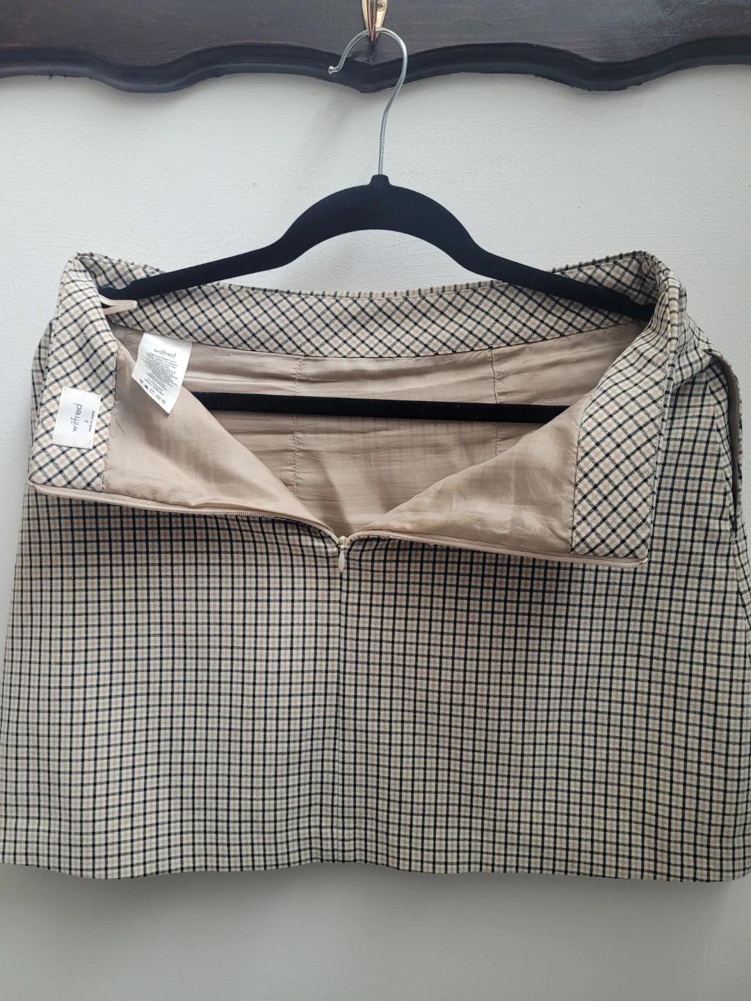 Wilfred Plaid Mini Skirt Size 8