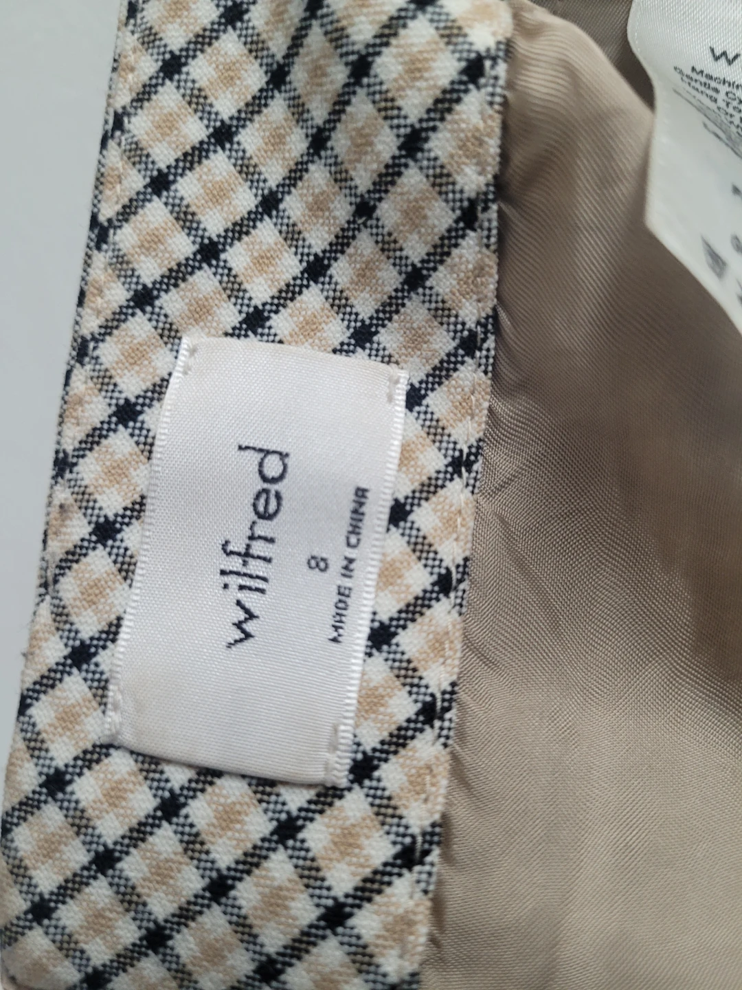 Wilfred Plaid Mini Skirt Size 8 - photo 3