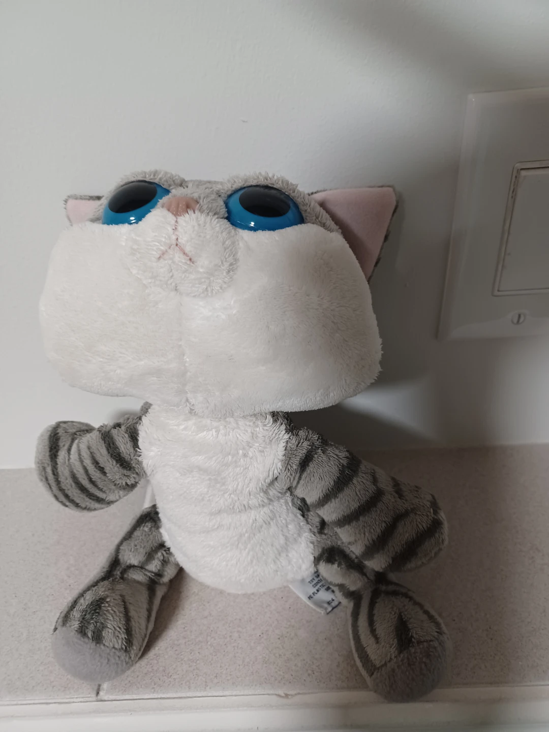 Grey Striped Plush Cat Toy - photo 5