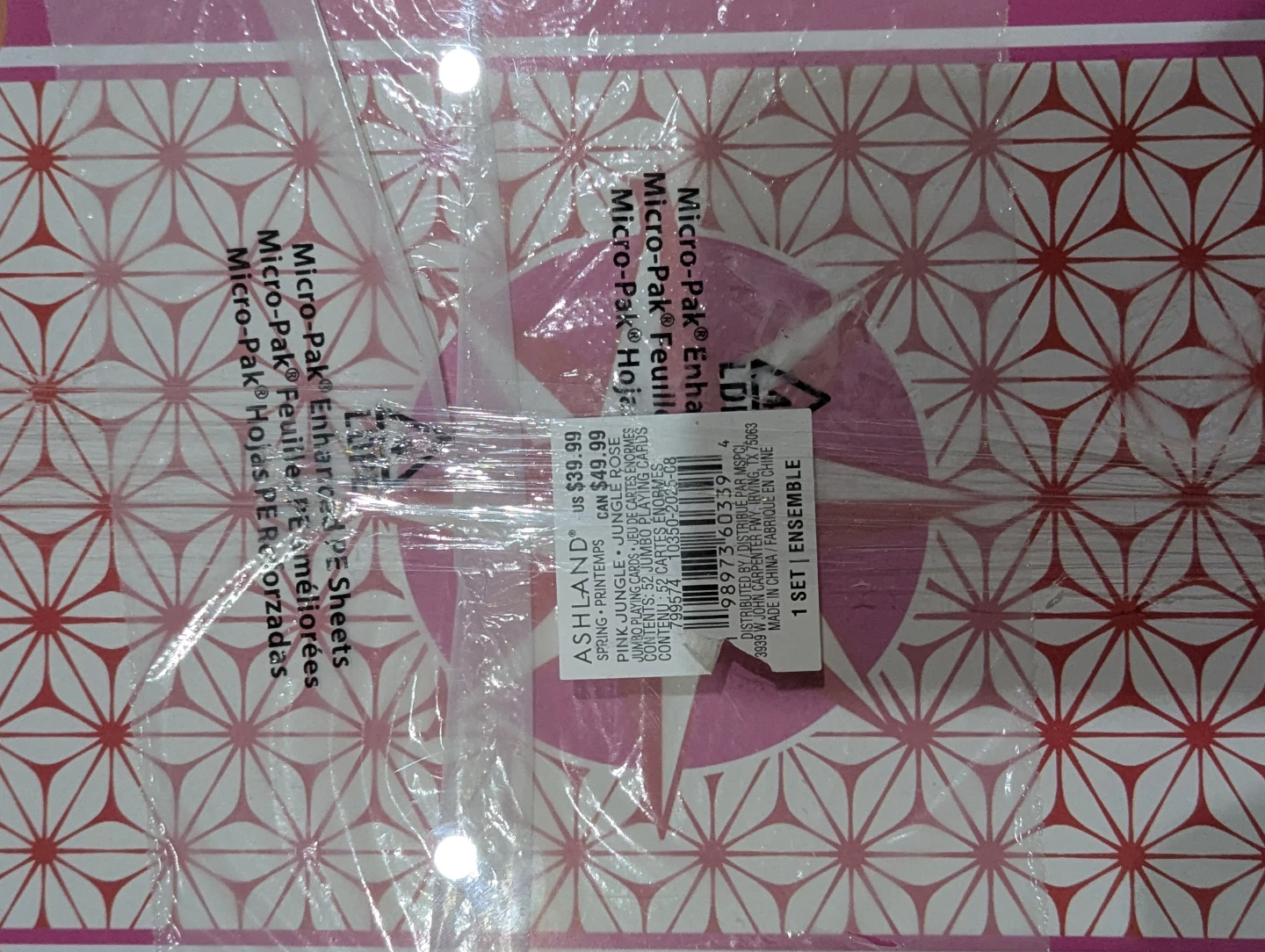 Ashland Playing Cards - Pink Jungle Rose - photo 2