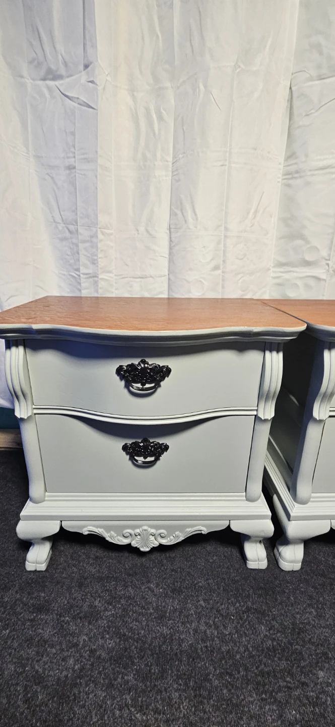 Pair of Two Drawer Nightstands - photo 4