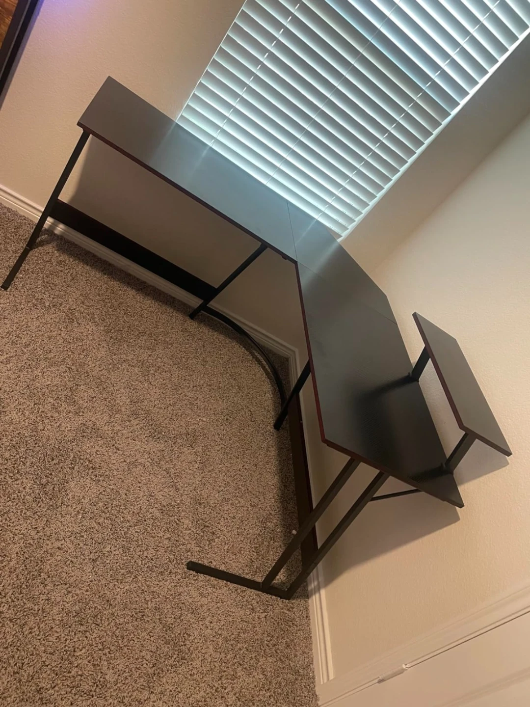 Black L-Shaped Gaming Desk