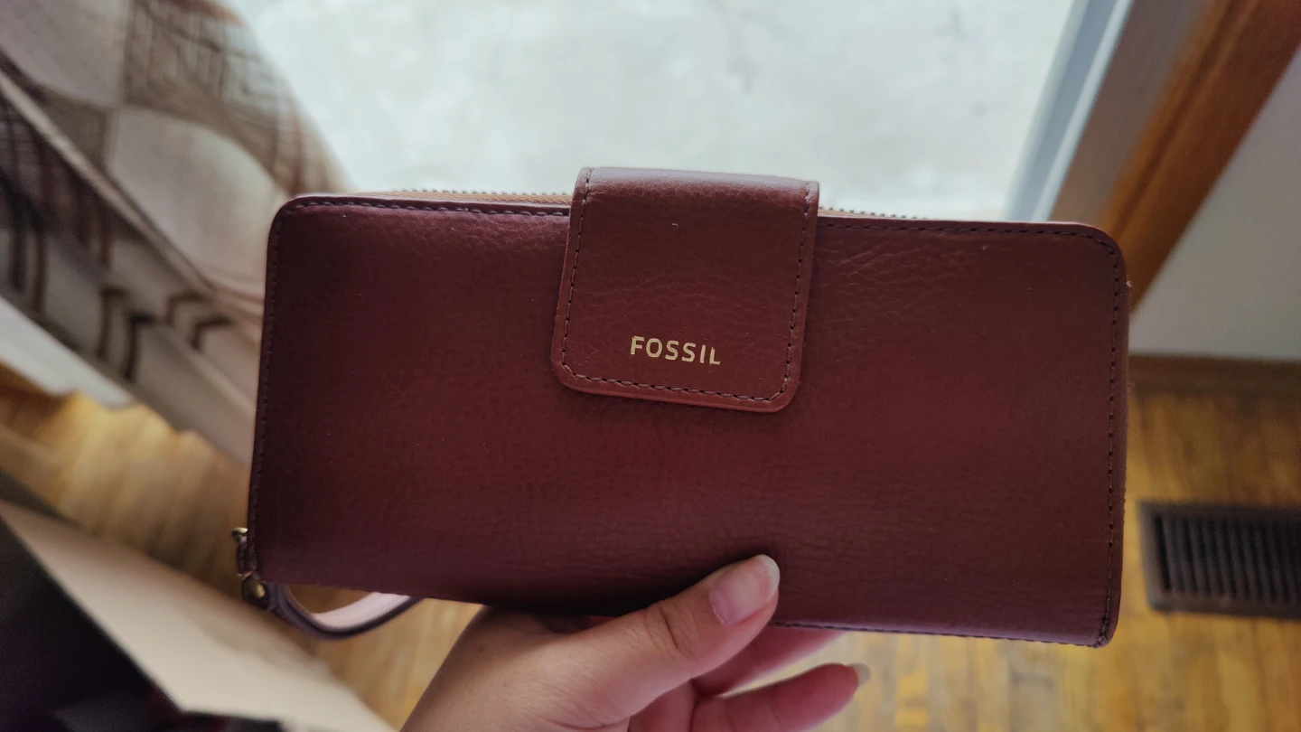 Fossil Medium Zip Clutch Wallet - Brown