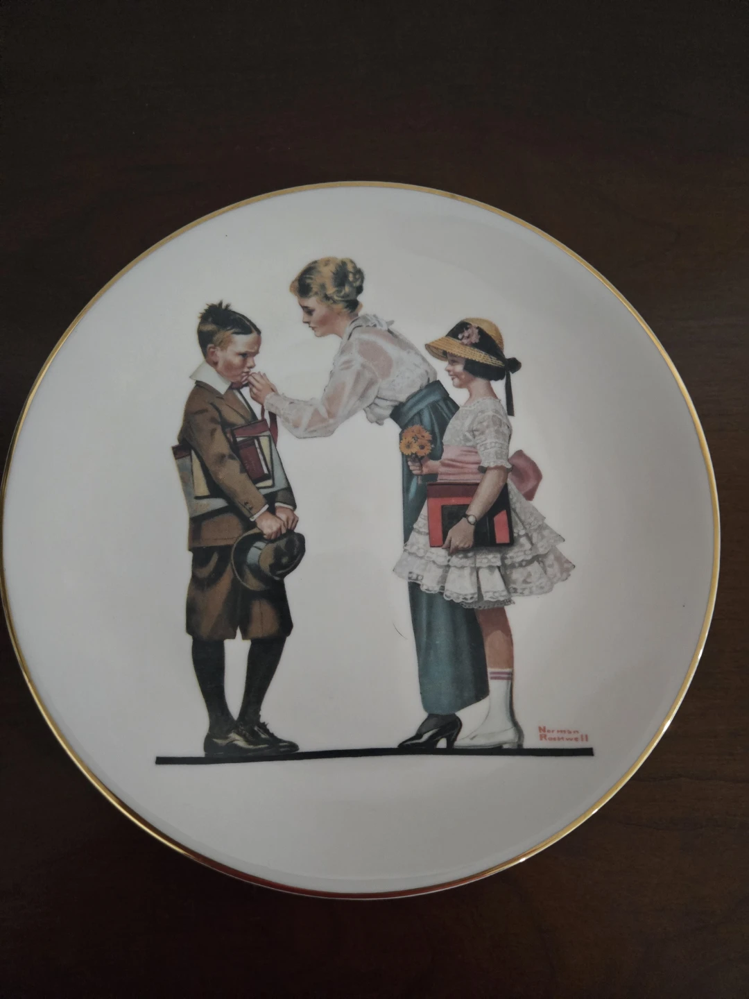 Norman Rockwell "Off to School" Collector Plate