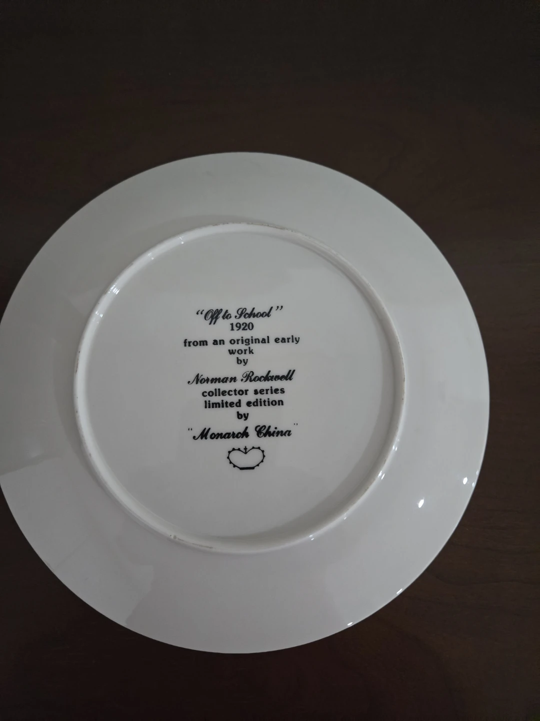 Norman Rockwell "Off to School" Collector Plate - photo 2