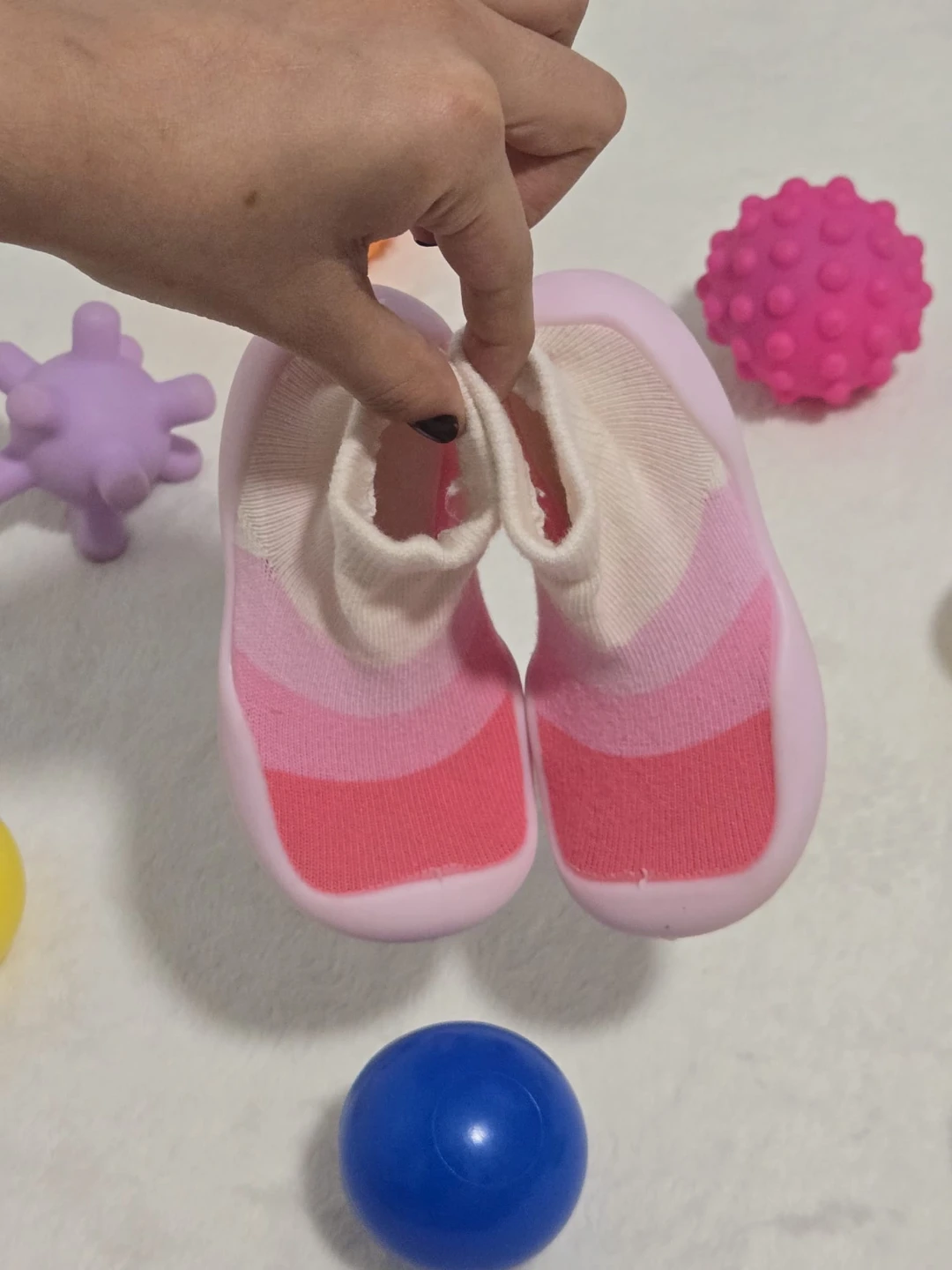 Pink Baby Grippy Socks Shoes - photo 2