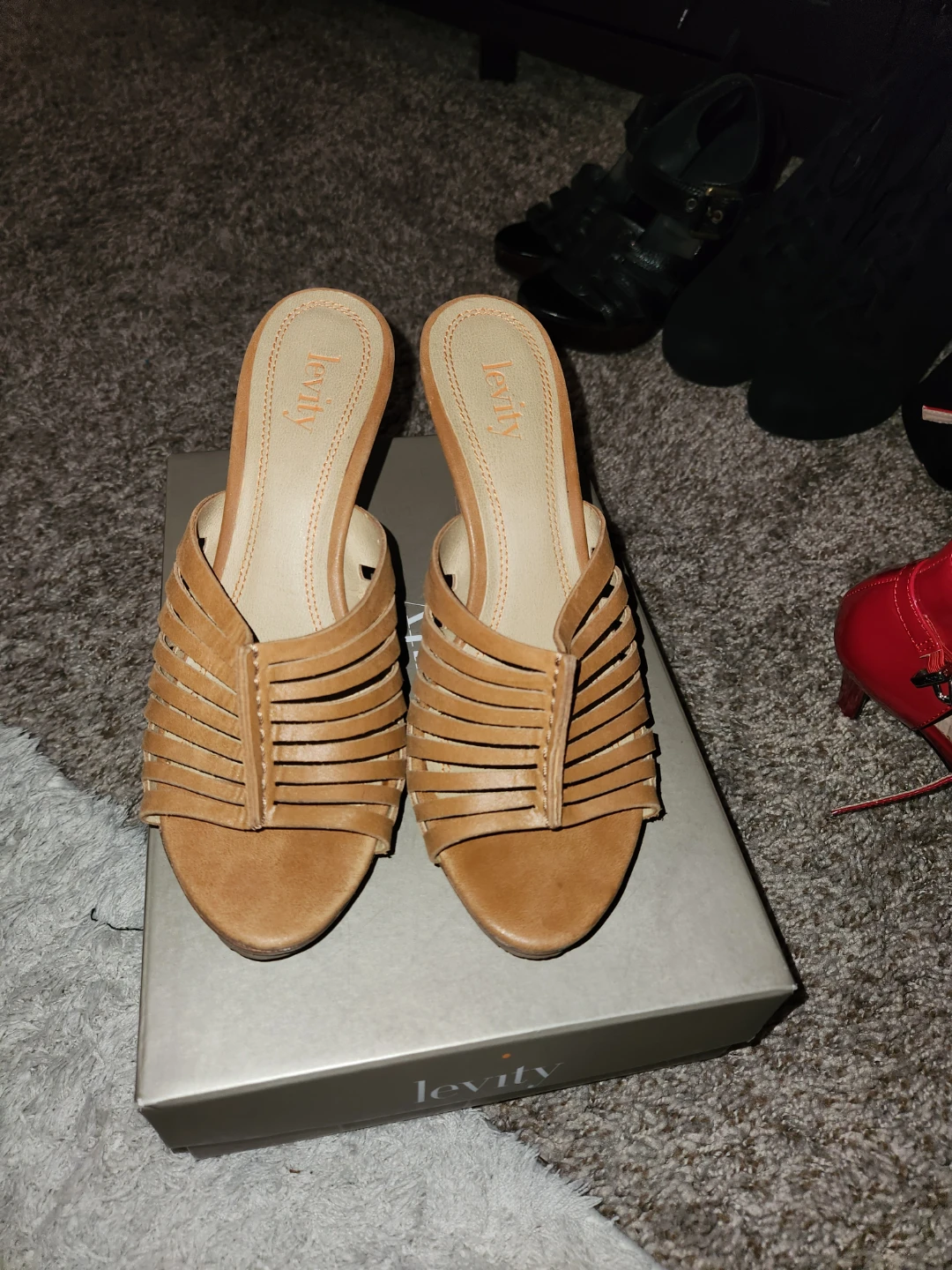 Levity Tan Suede Wedge Mules - photo 2