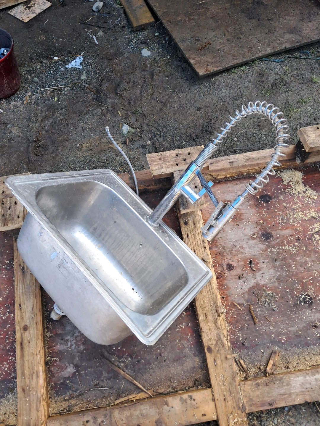 Stainless Steel Kitchen Sink with Pull-Down Faucet