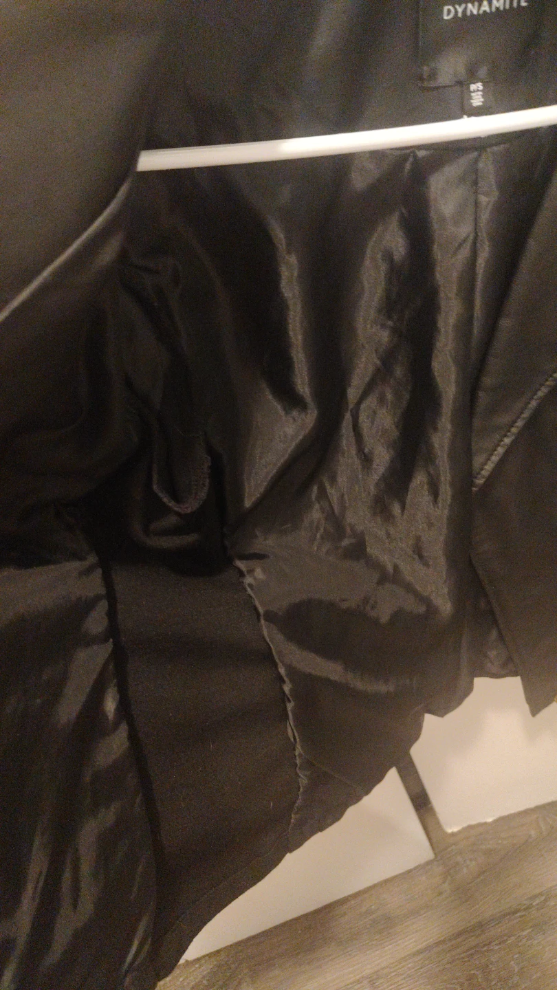 Dynamite Black Faux Leather Biker Jacket - P/S - photo 4