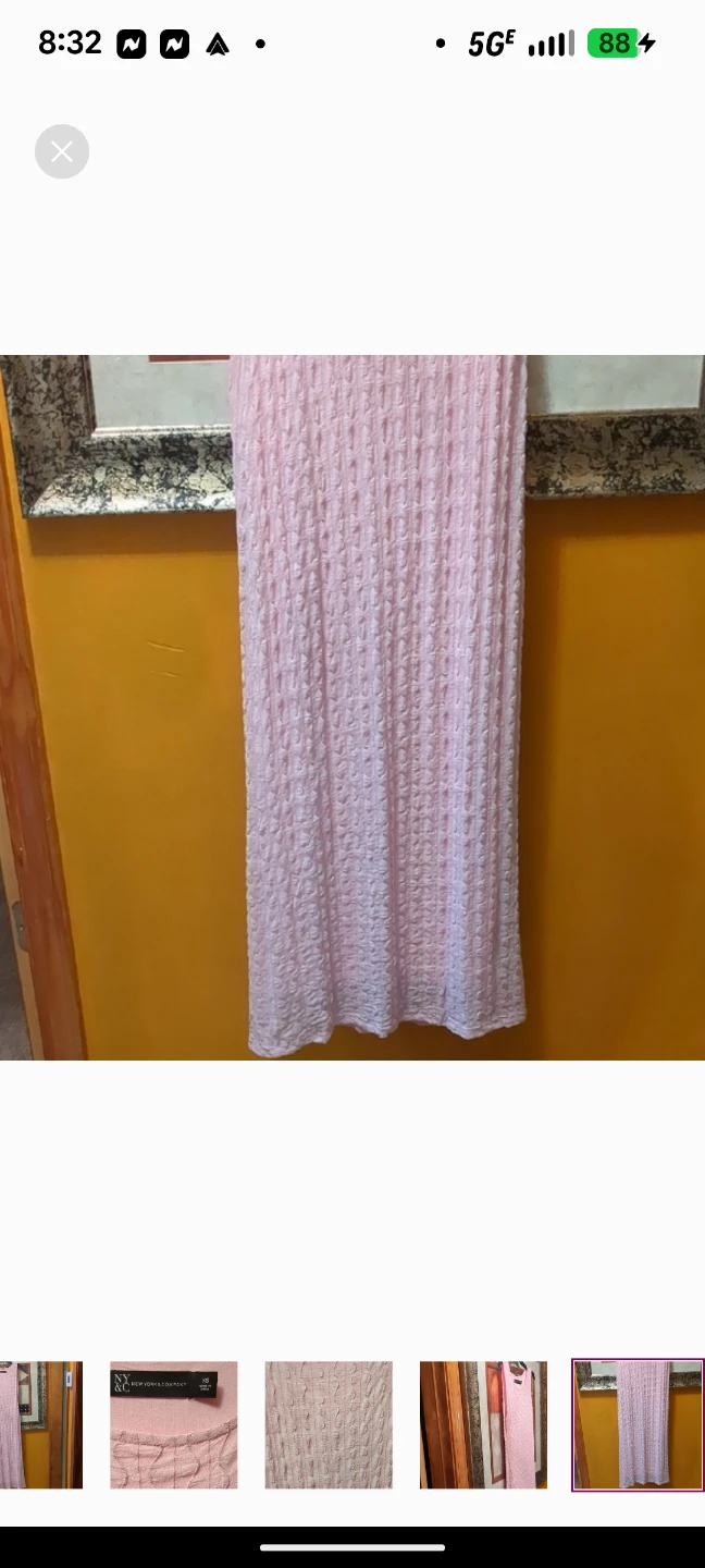 New York & Company Pink Textured Maxi Dress - photo 5