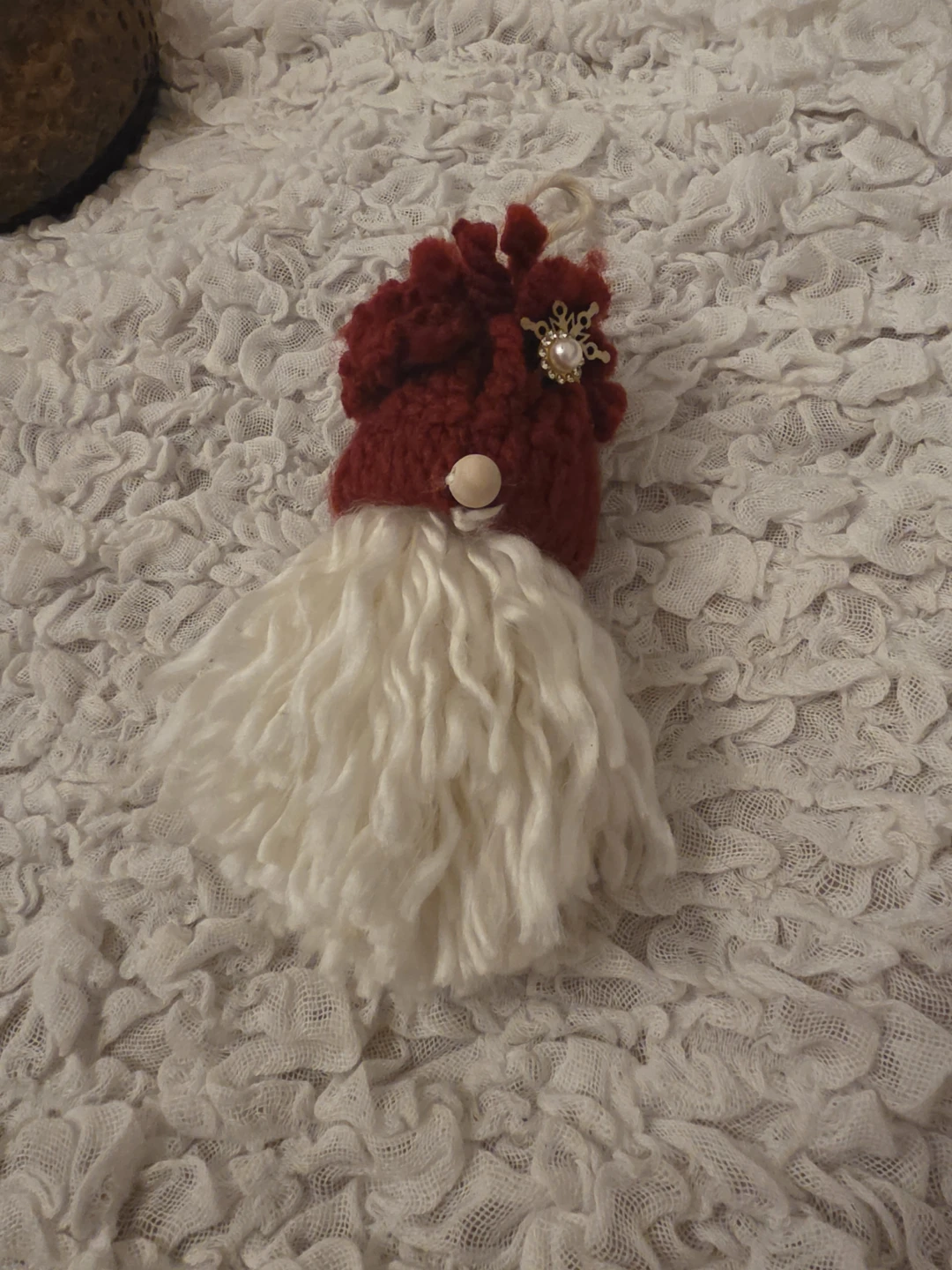 Knitted Santa Gnome Ornament/Keychain🥕