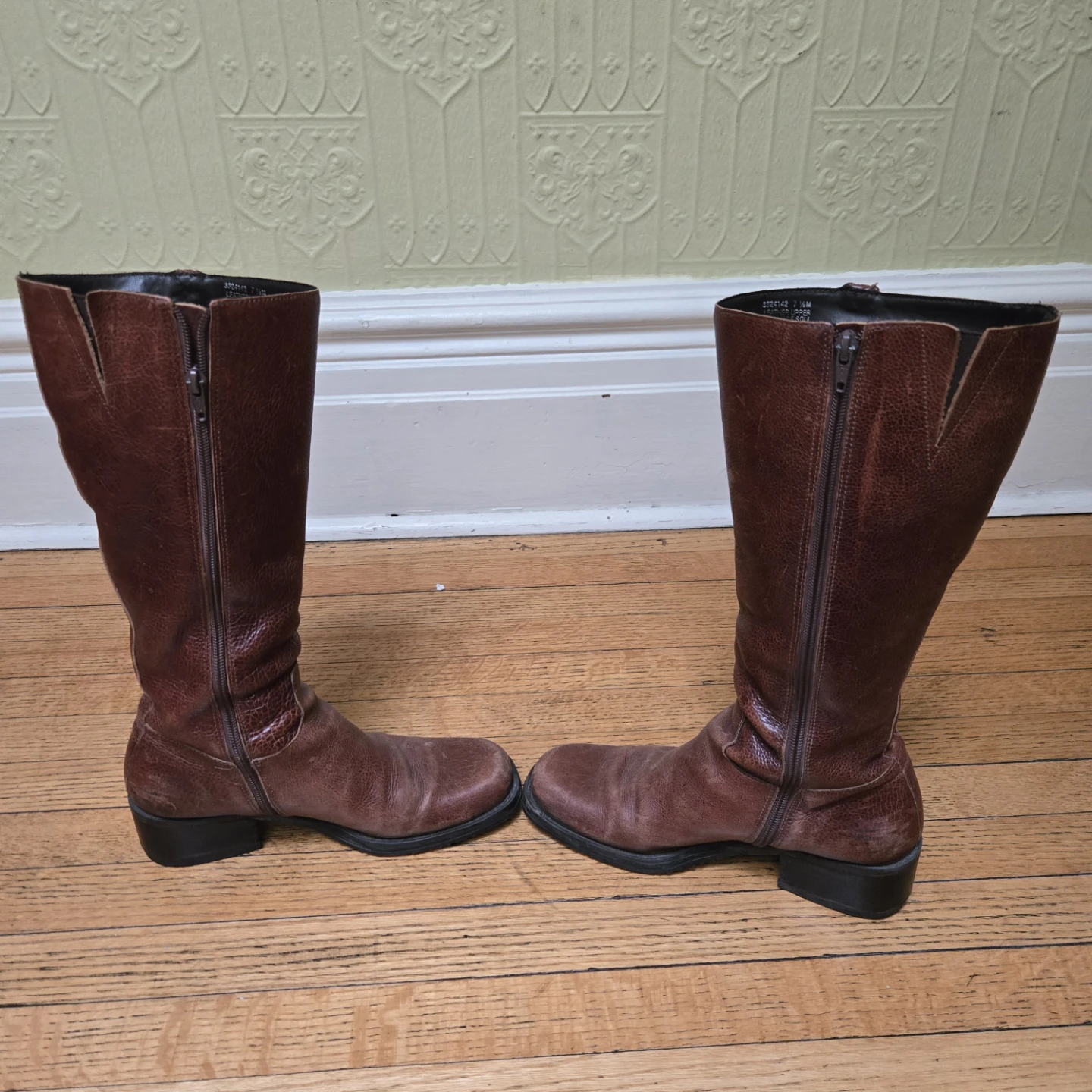 Brown Leather Knee-High Boots - photo 3