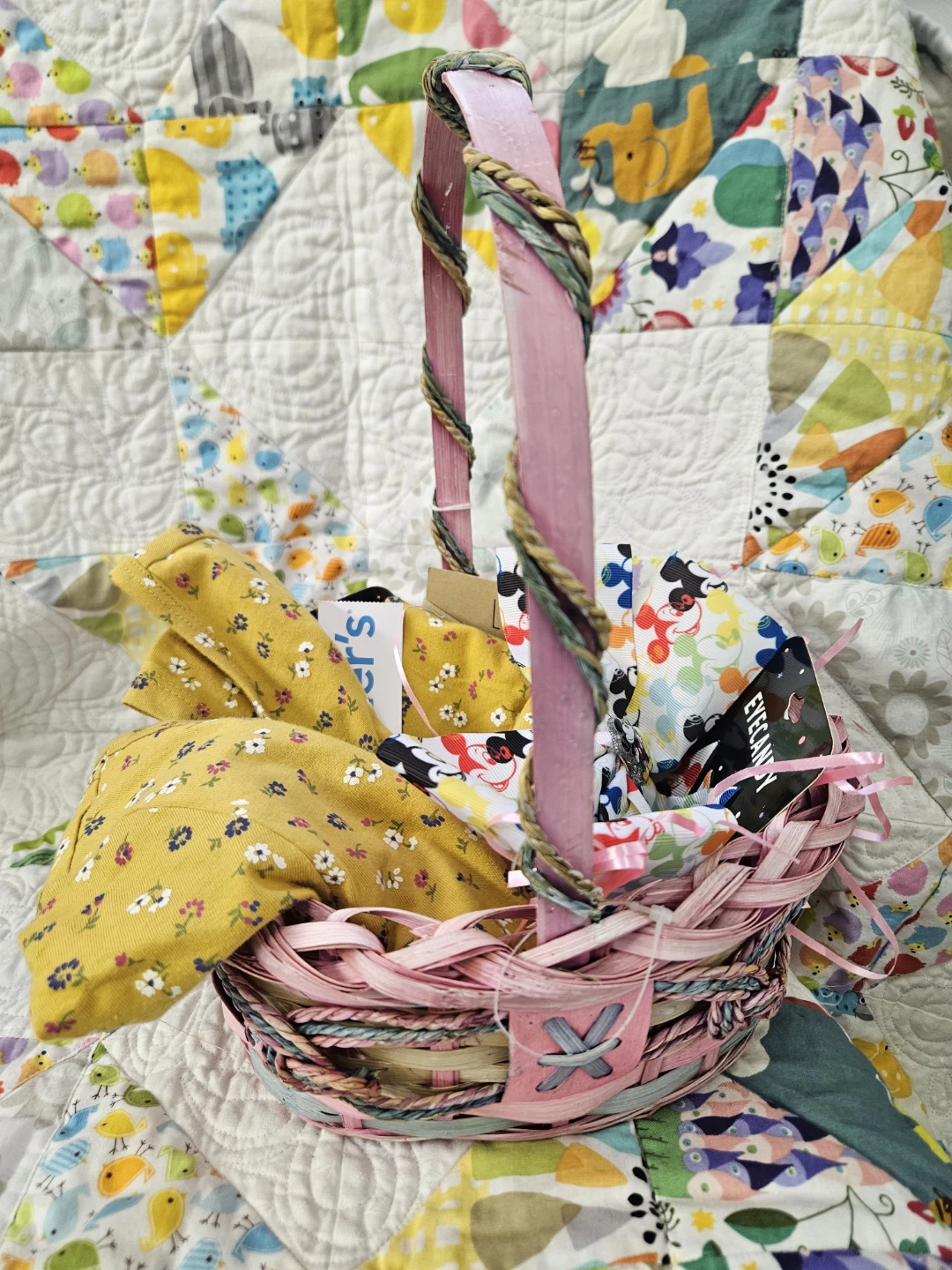 Girl's Yellow Floral Dress and Hair Accessories Set