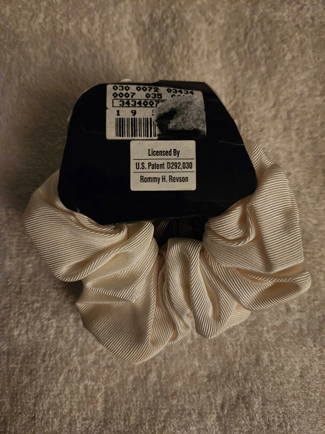 SCRUNCHIE NEW CREAM IVORY, BROWN. HAIR WRAP, PONYTAIL HOLDER - photo 2