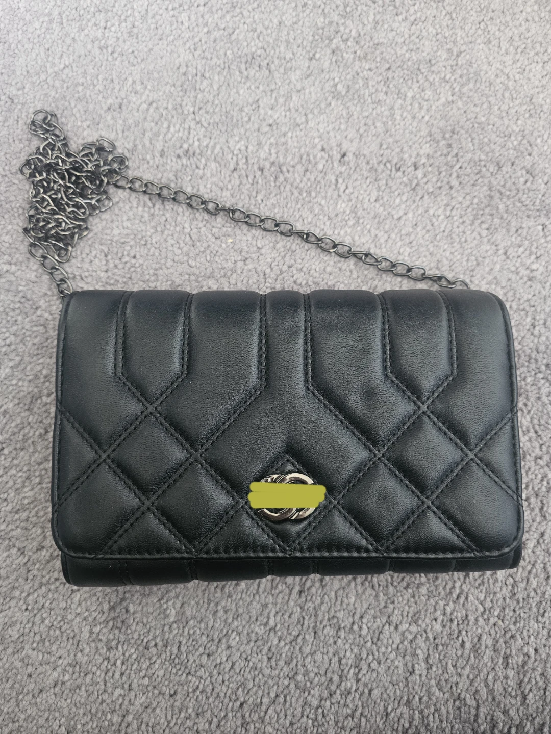 Black Quilted Chain Wallet (Chanel Inspired)
