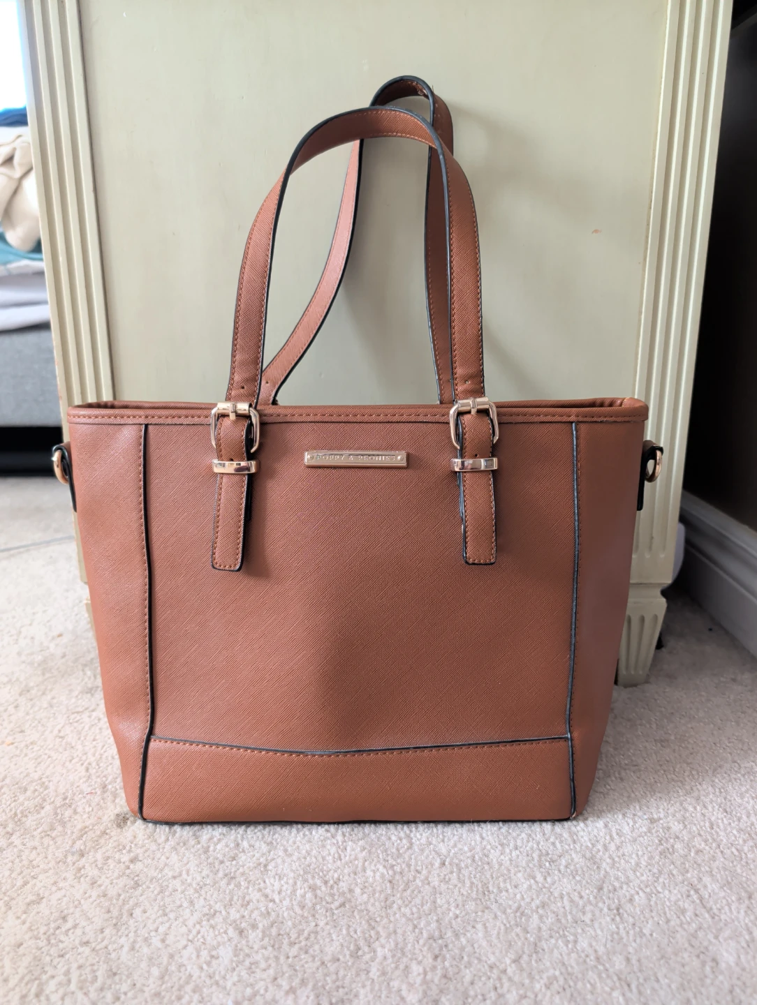 Poppy & Peonies insulated Brown Tote Bag