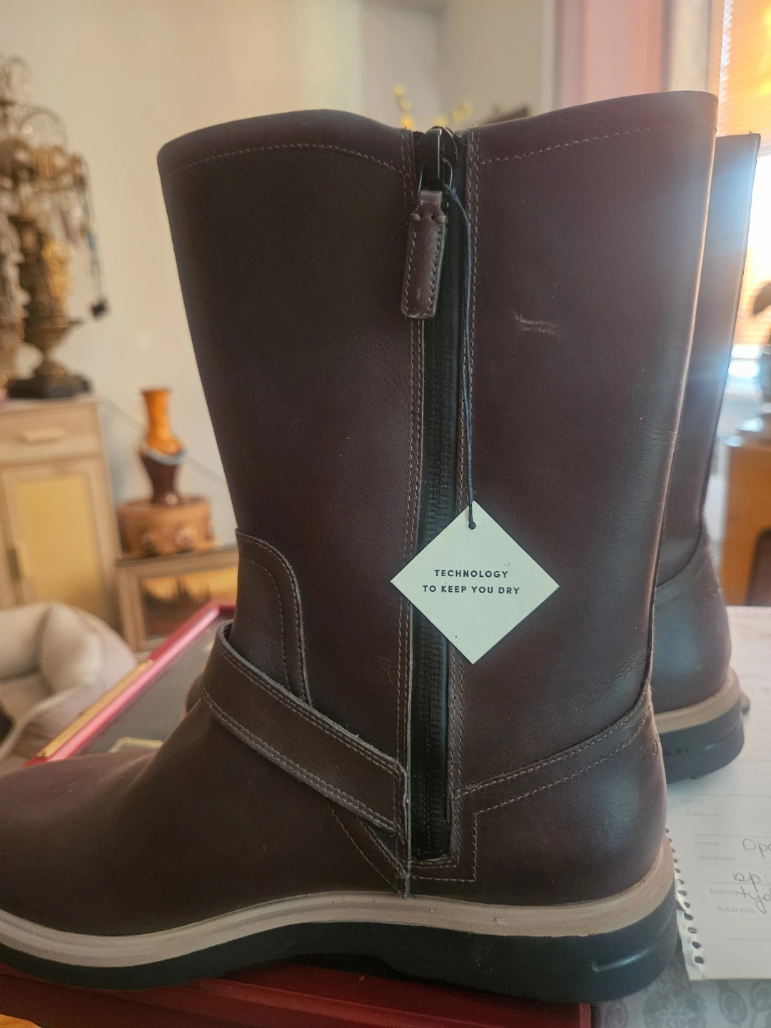 Cole Haan Waterproof Brown Leather Boots Size 6.5B - photo 2