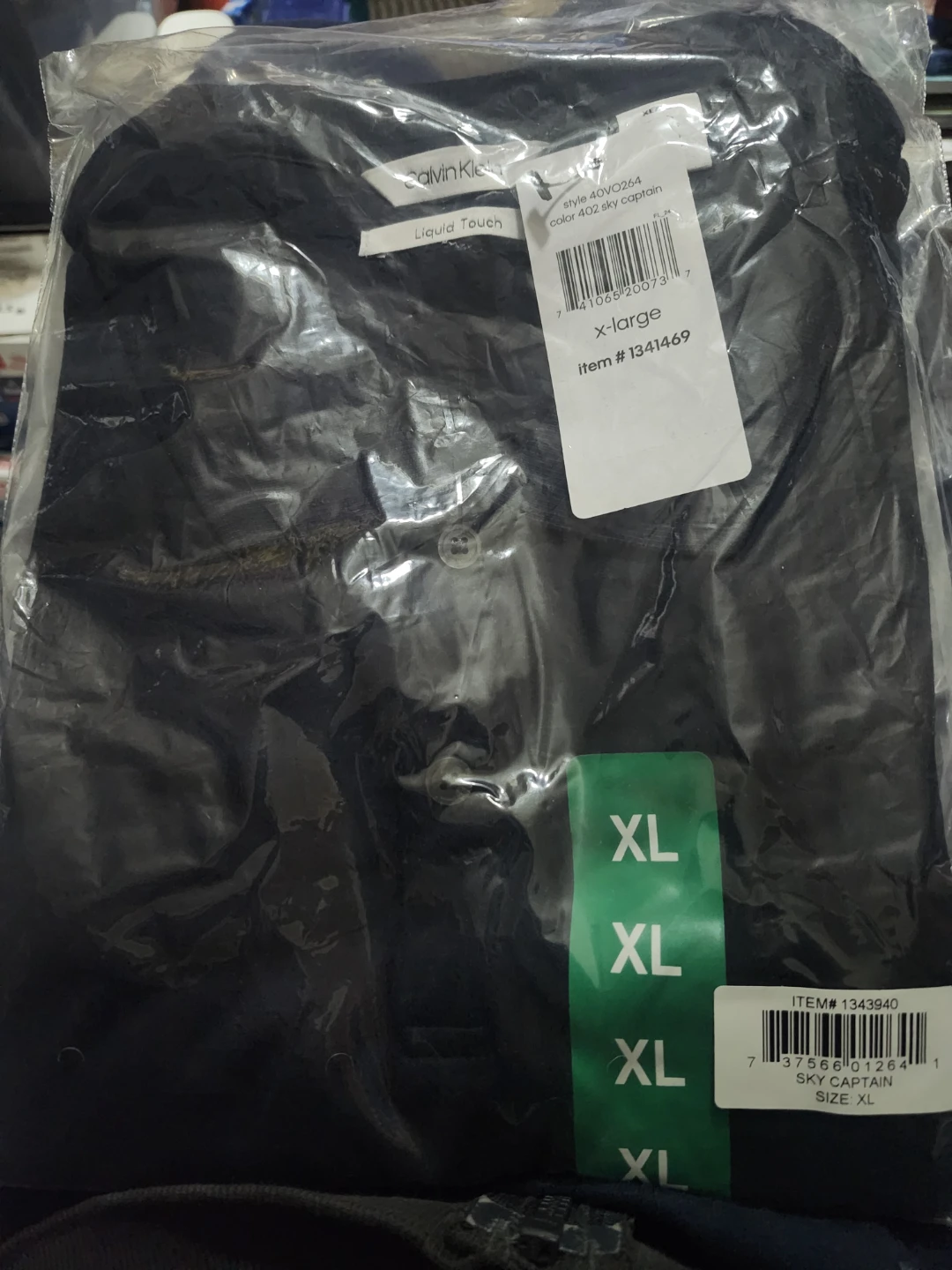 Calvin Klein Liquid Touch Sky Captain Button-Down Shirt X-Large