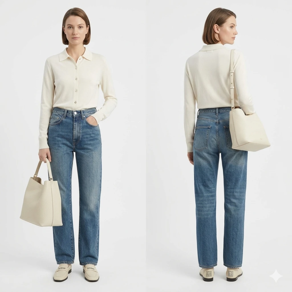 Toteme Vintage Studio Straight-Leg Jeans  Size 25-26 - photo 3