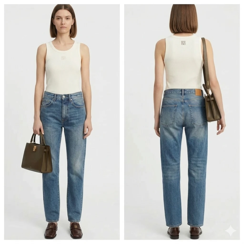Toteme Vintage Studio Straight-Leg Jeans  Size 25-26 - photo 5