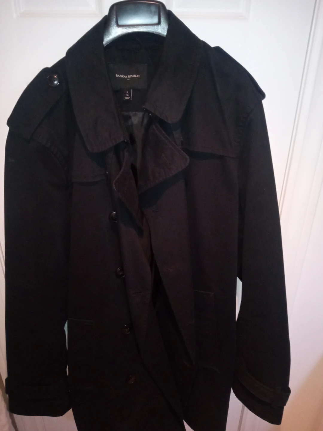 Banana Republic Navy Trench Coat - Size L - photo 3