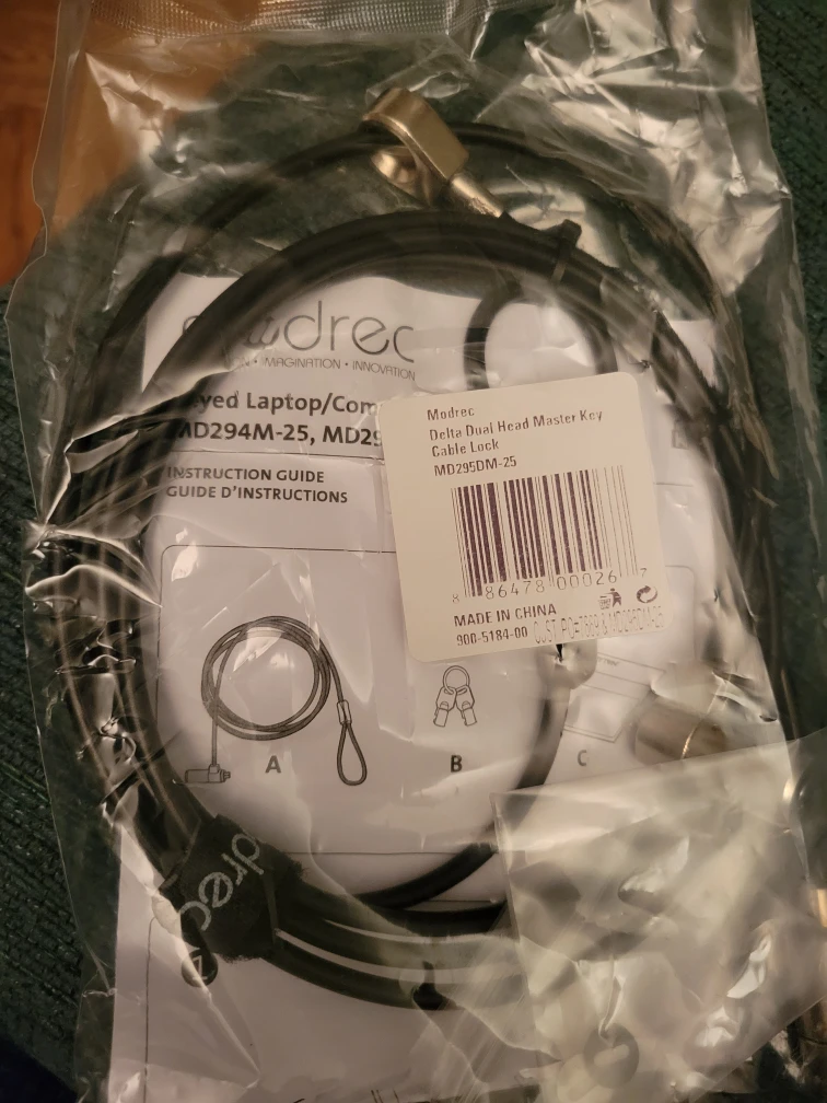 Modrec Delta Dual Head Master Key Cable Lock MD295DM-25