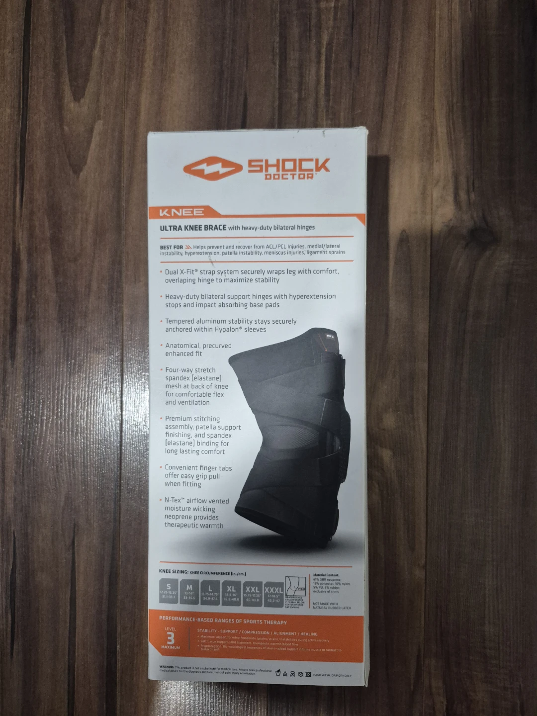 Shock Doctor Ultra Knee Brace with Bilateral Hinges - Size M - photo 3