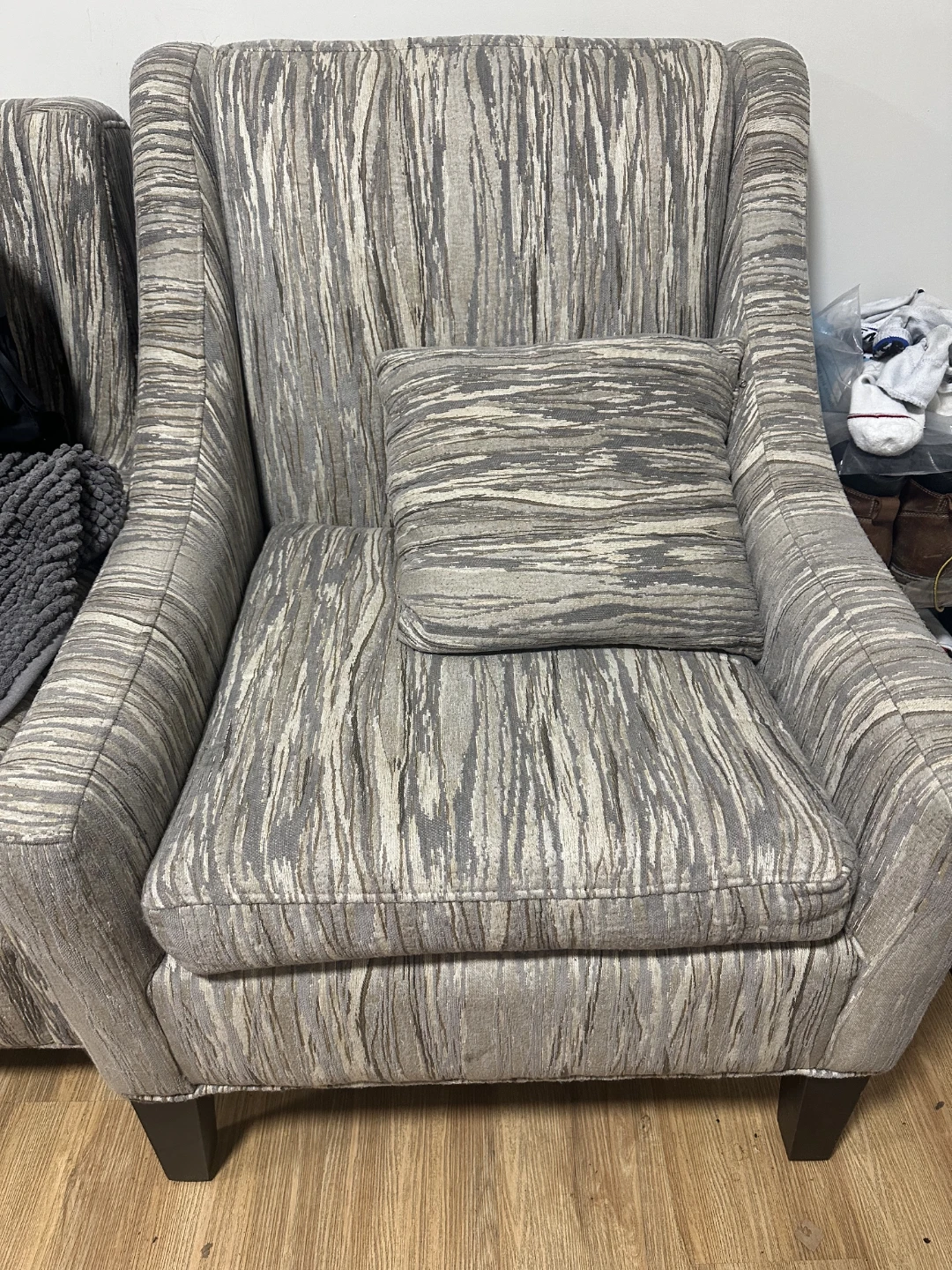 Wingback Armchair with Throw Pillow - photo 2