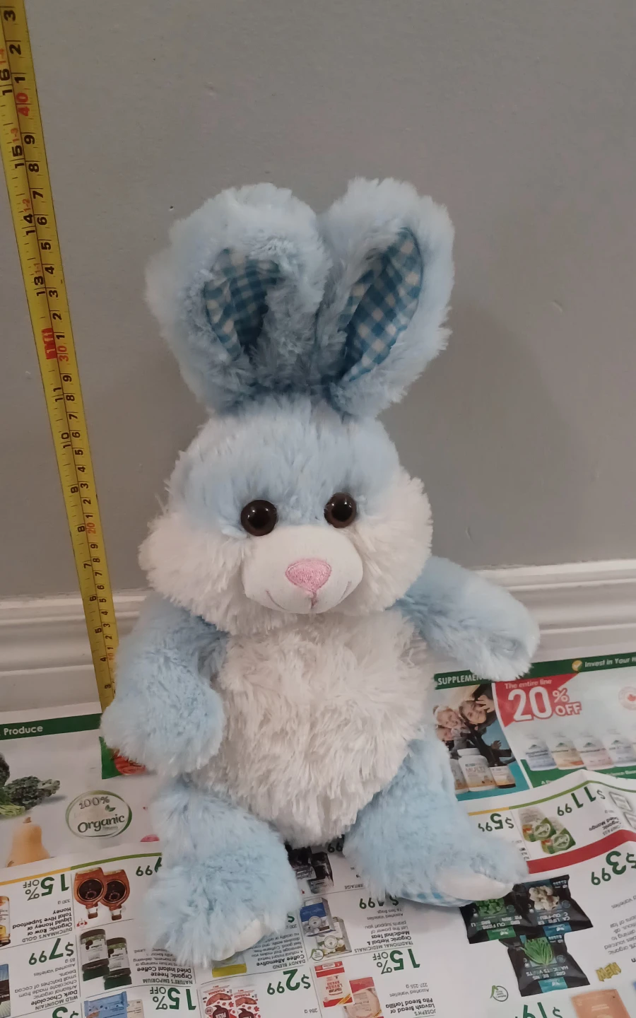 Blue Plush Bunny Stuffed Animal - photo 4