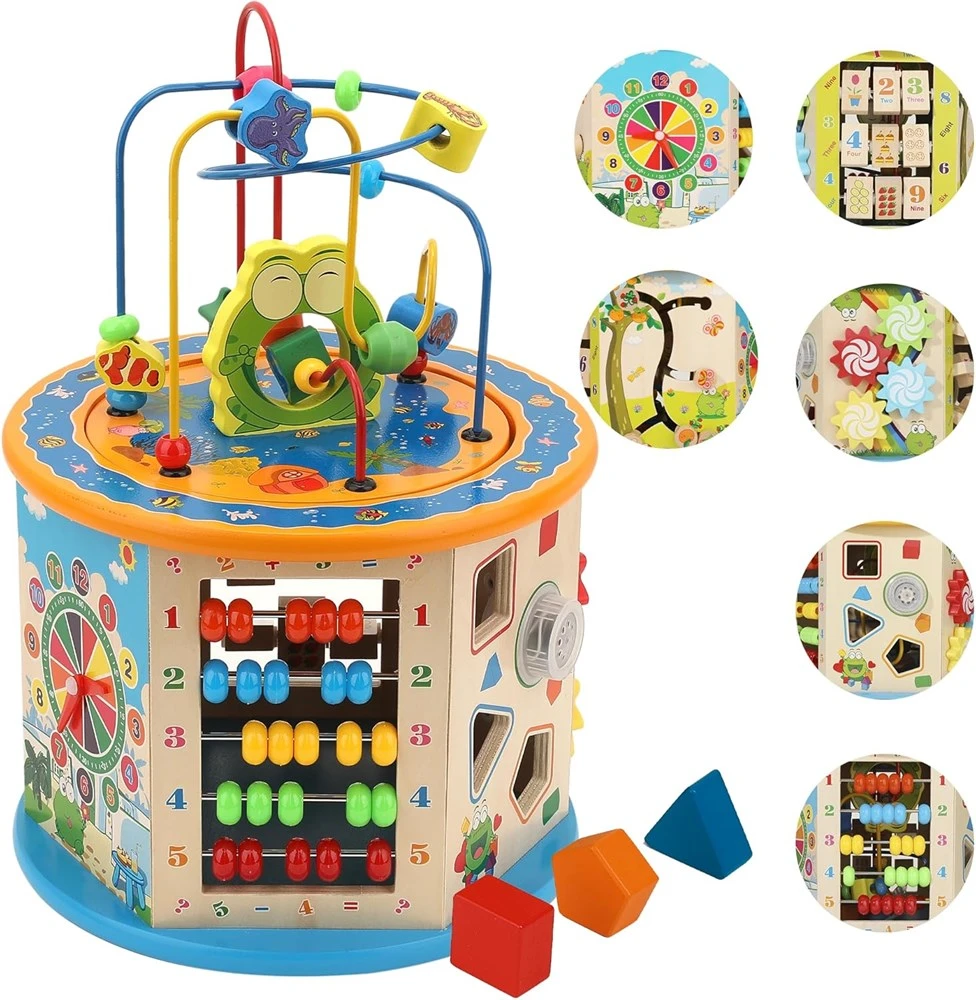 Boxiki Kids Musical Wooden Activity Cube