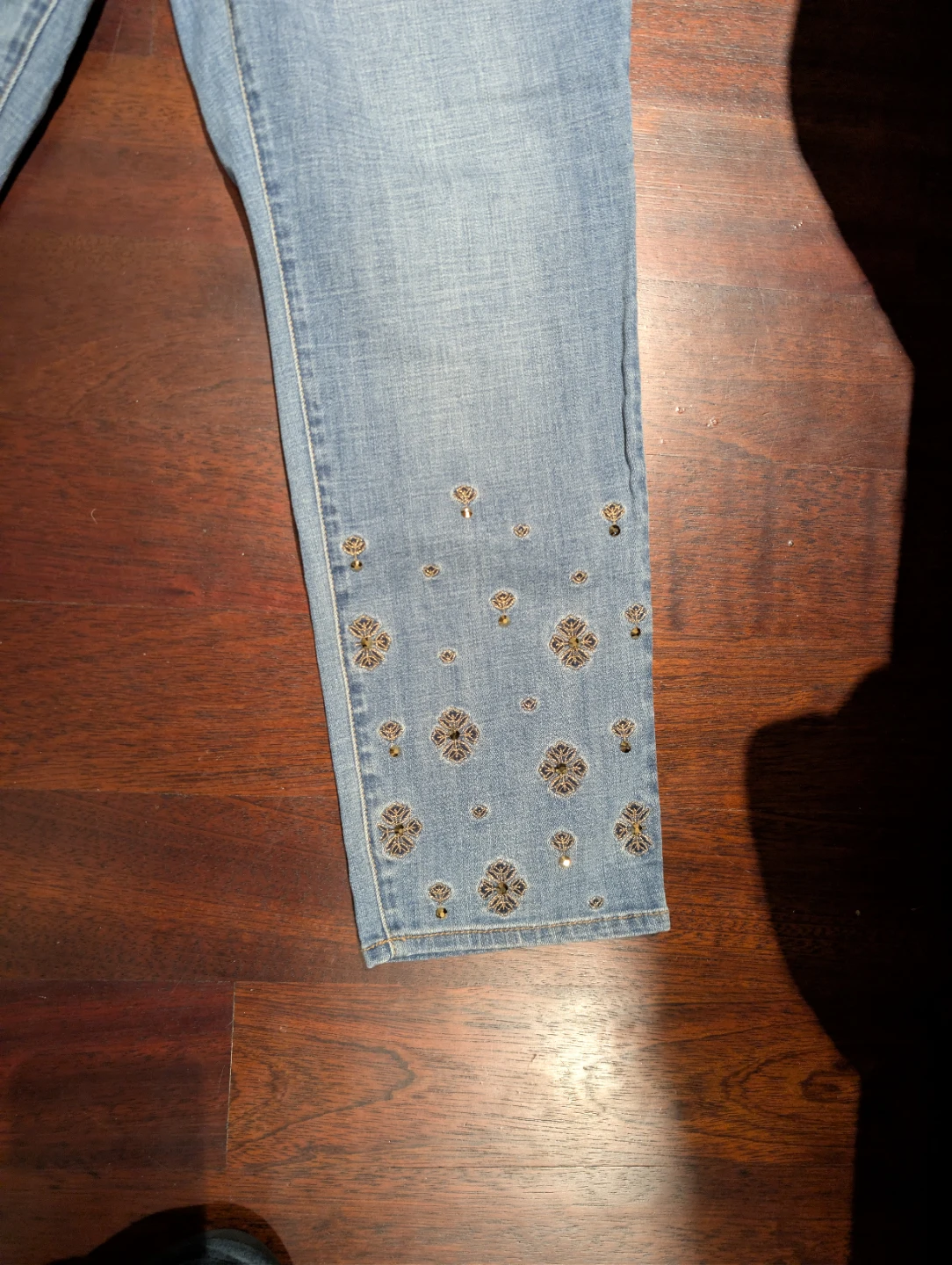 Chico Denim Slim Leg Ankle Jeans with Embellishments - photo 4