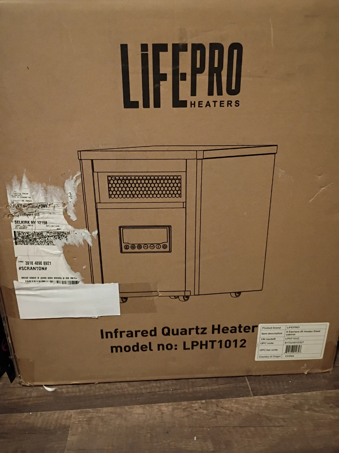 NEW LIFEPRO Infrared Quartz Heater LPHT1012