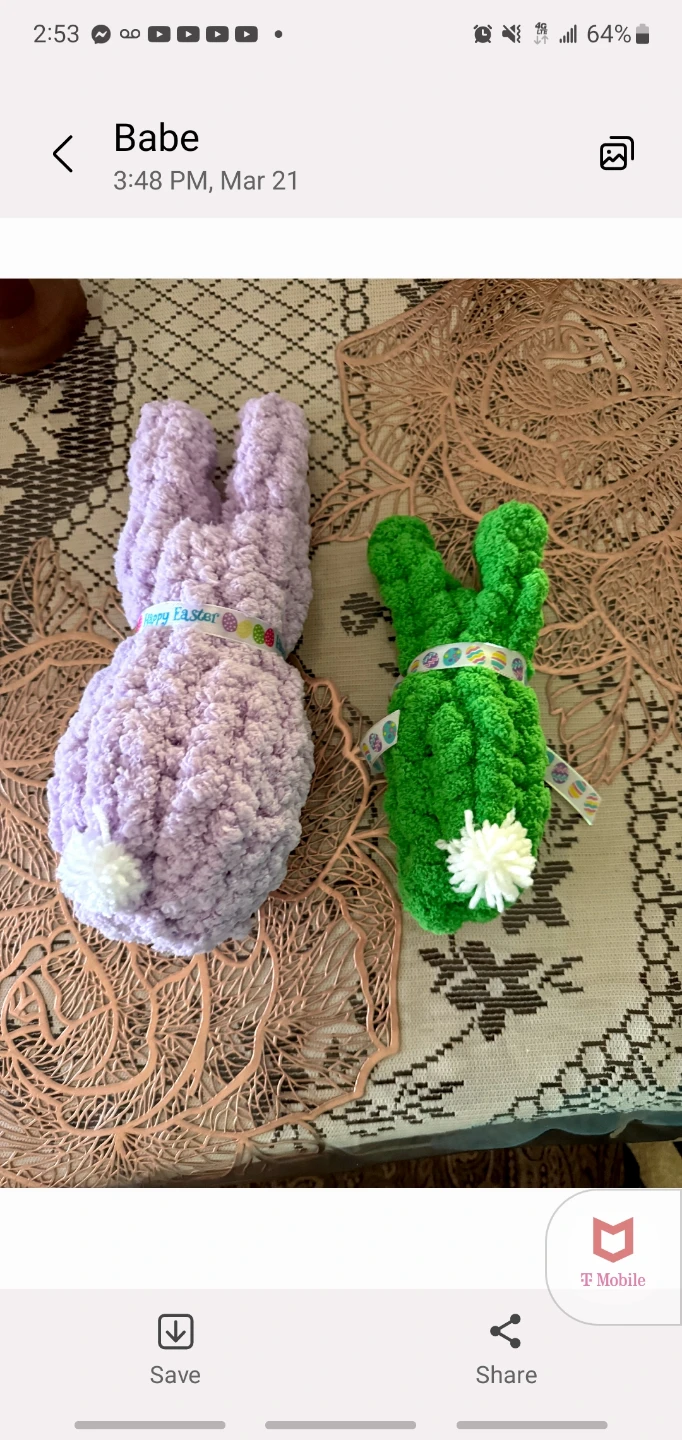 Handmade Chunky Knit Easter Bunny Stuffed Animals - photo 2