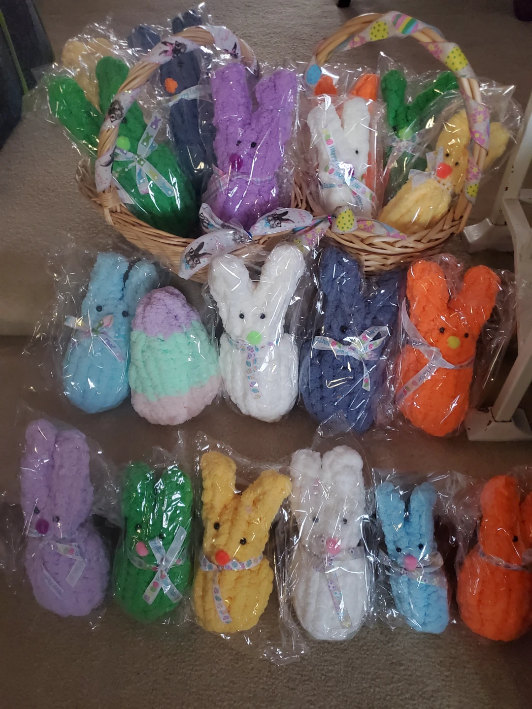 Handmade Chunky Knit Easter Bunny Stuffed Animals - photo 4