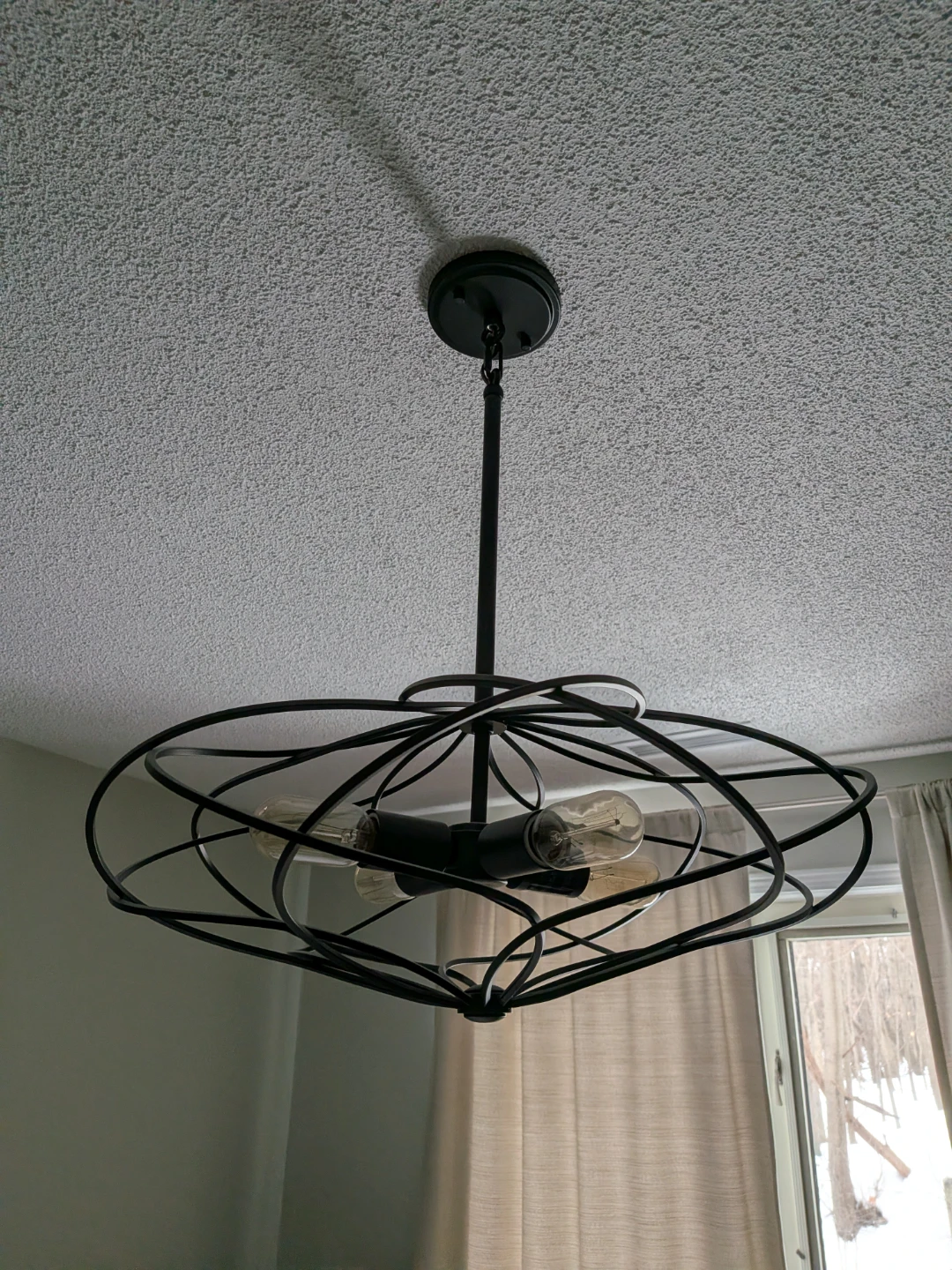 Black Metal Geometric Chandelier
