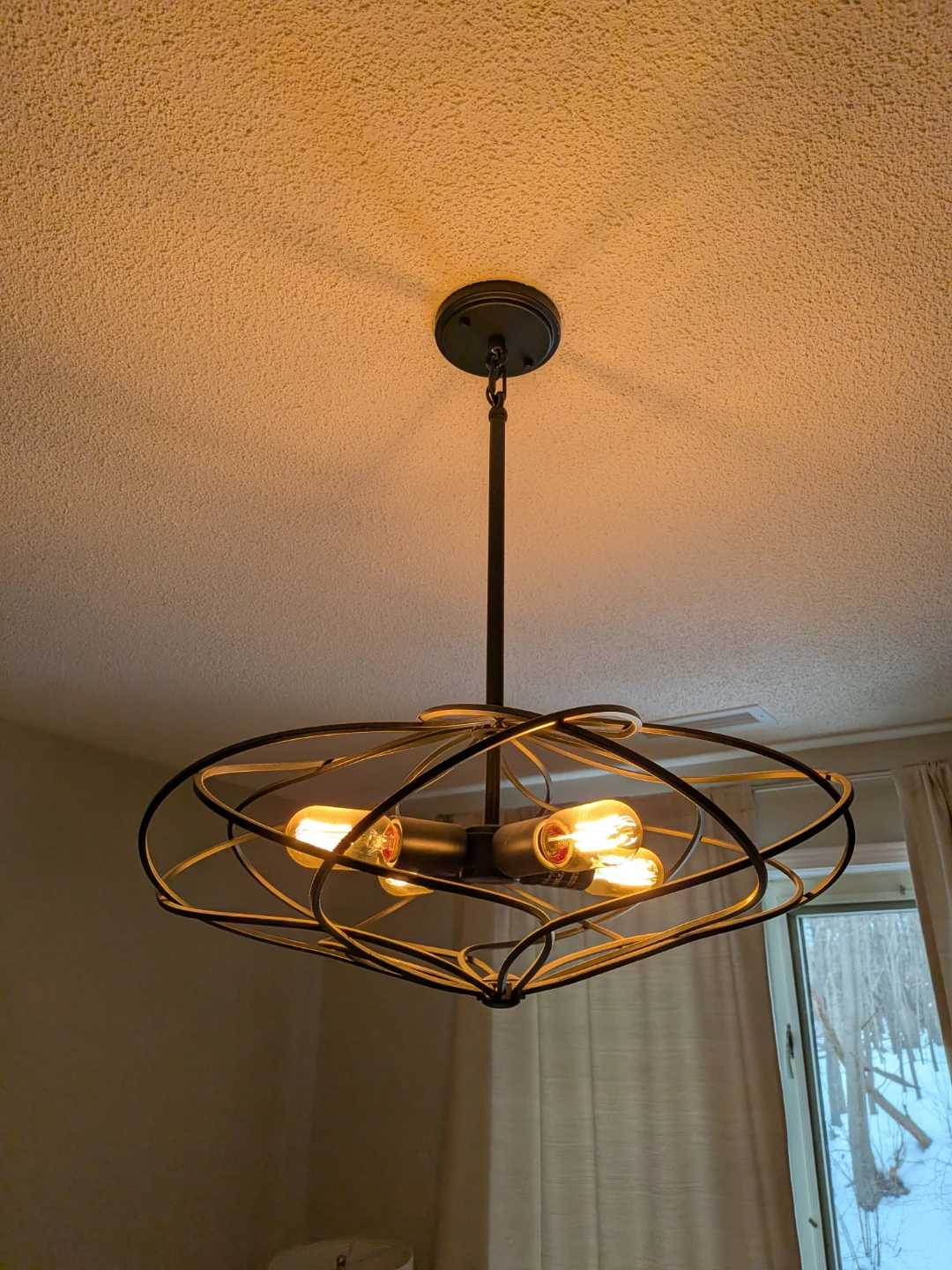 Black Metal Geometric Chandelier - photo 2
