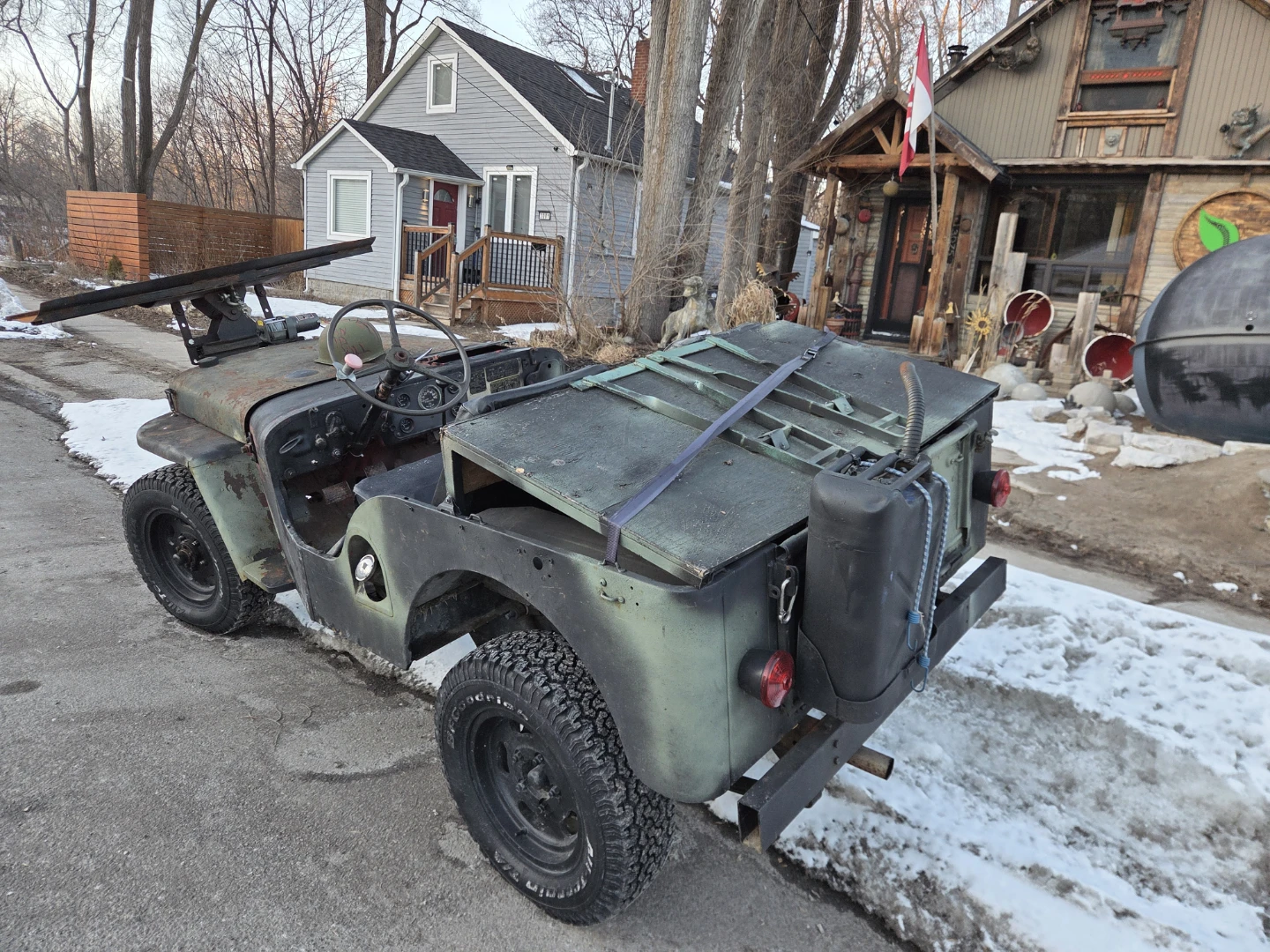 Modified Jeep with Snow Plow and Rack - photo 3