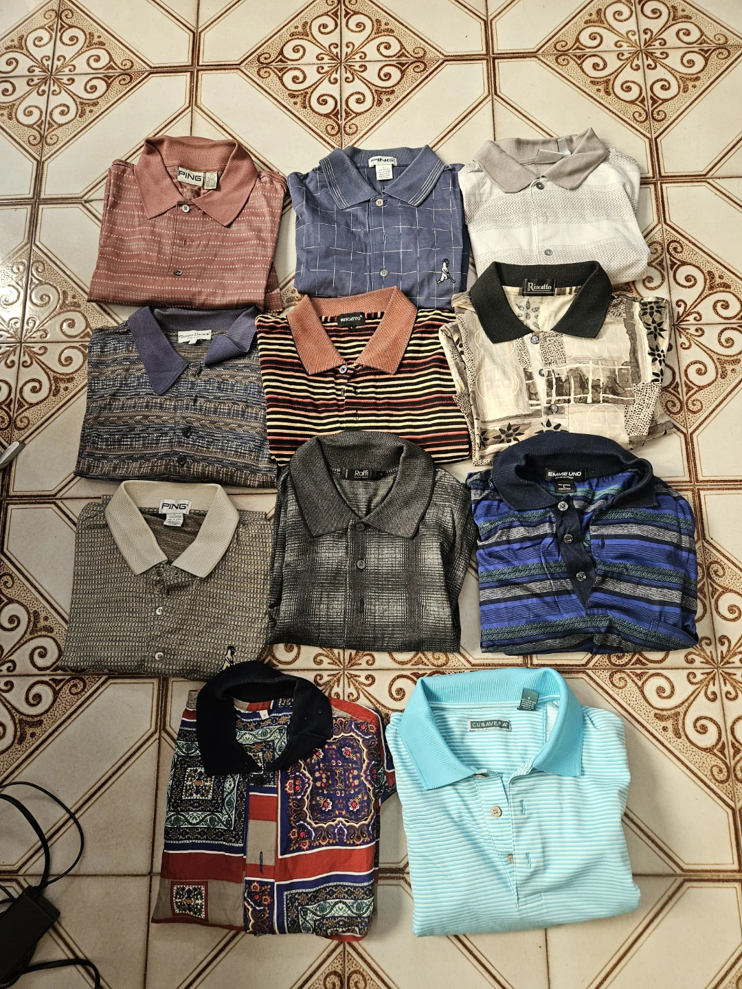 11 mens brand name expensive polos. Large