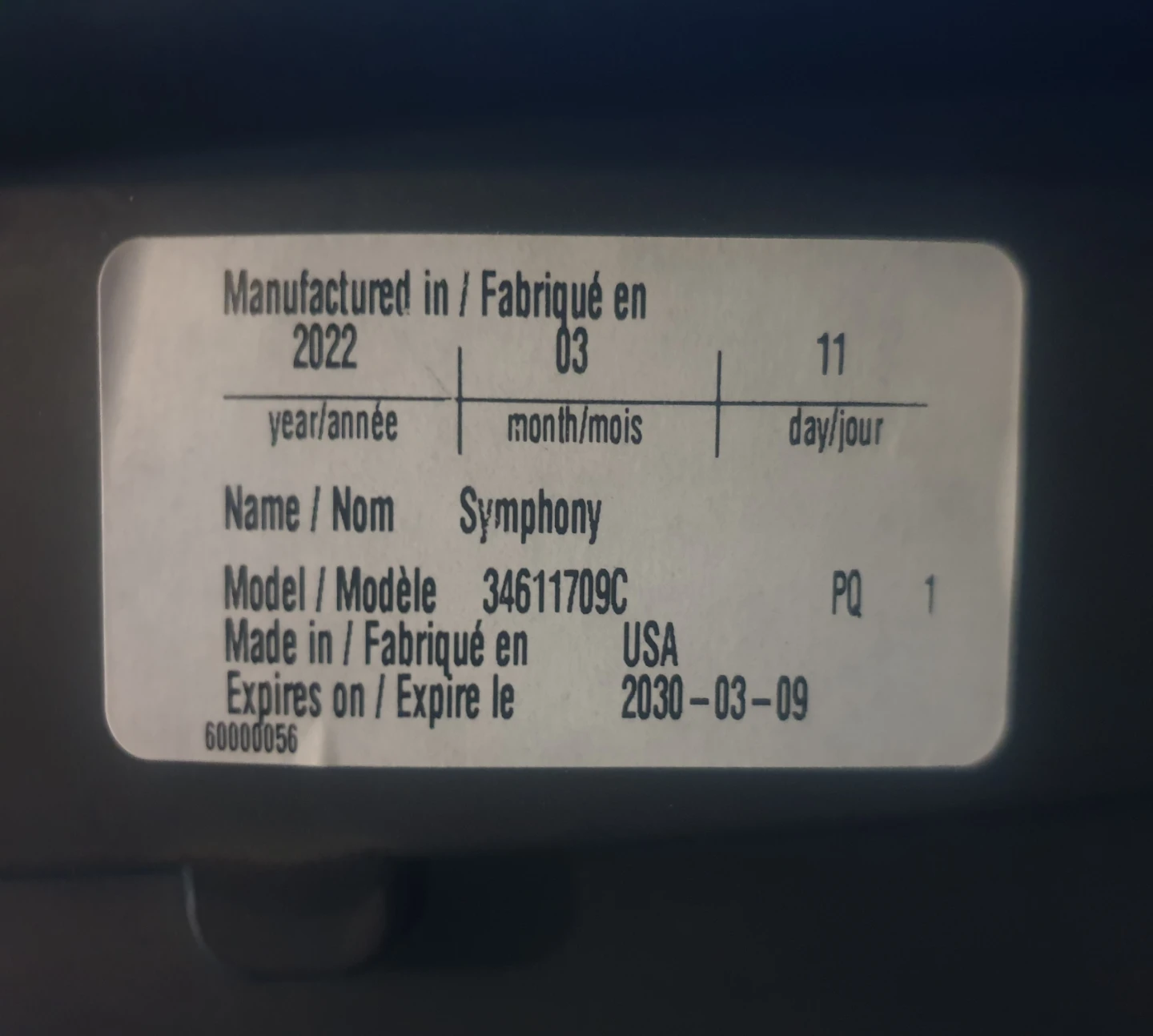 Evenflo Symphony Convertible Car Seat Expiry 2030 - photo 3