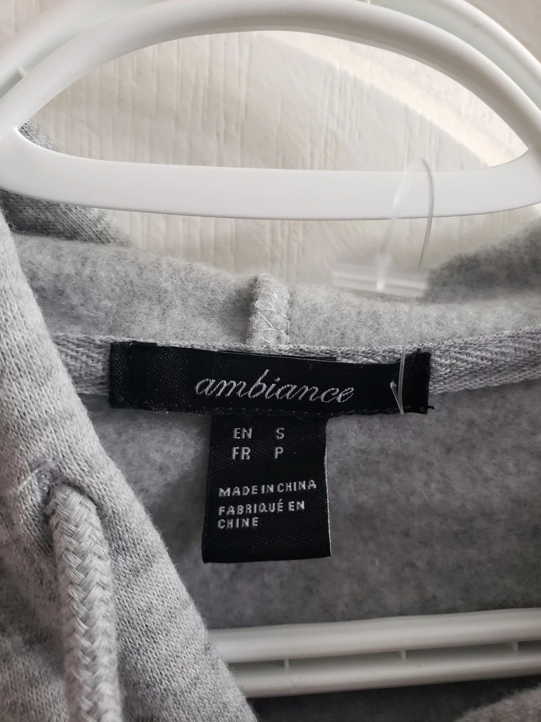 New Ambiance Grey Zip-Up Hoodie - Size Small - photo 3