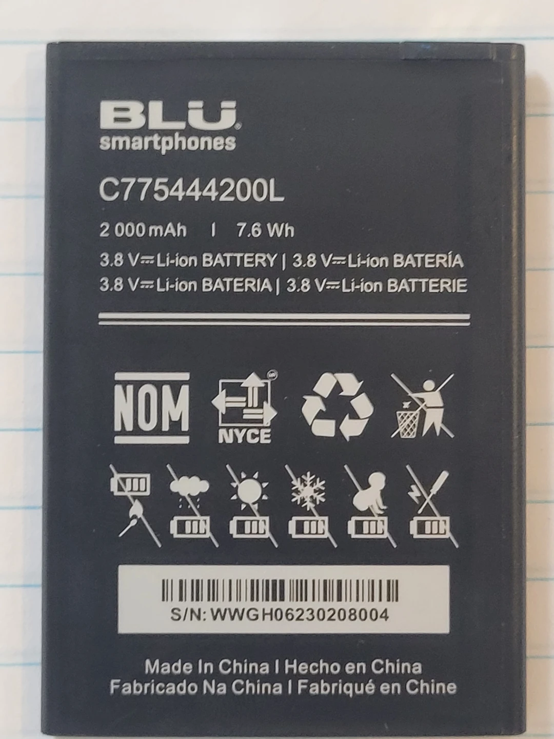 C5L MaxBLU Smartphones Battery C775444200L - photo 2