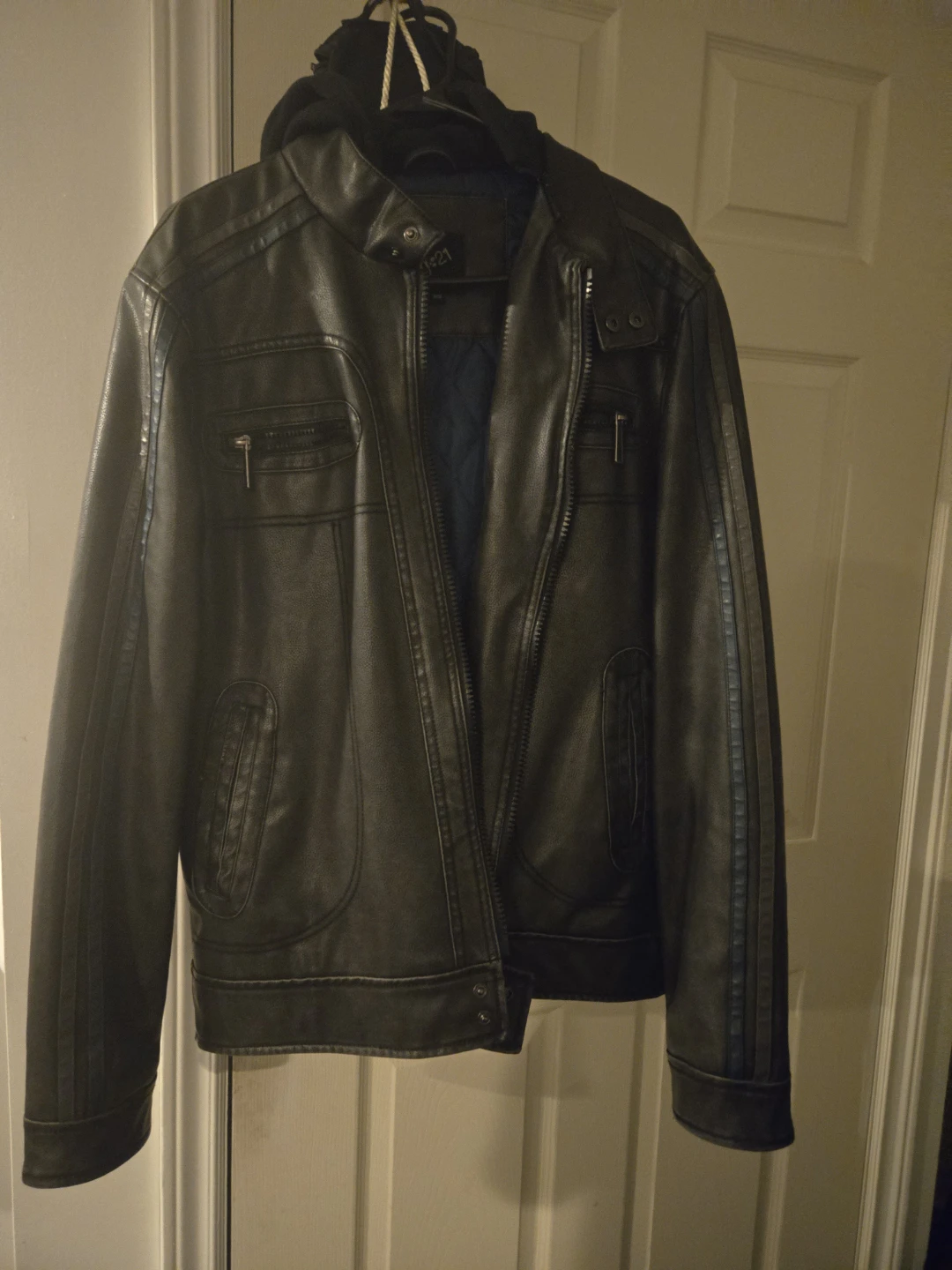 Men's Faux Leather Jacket - photo 2