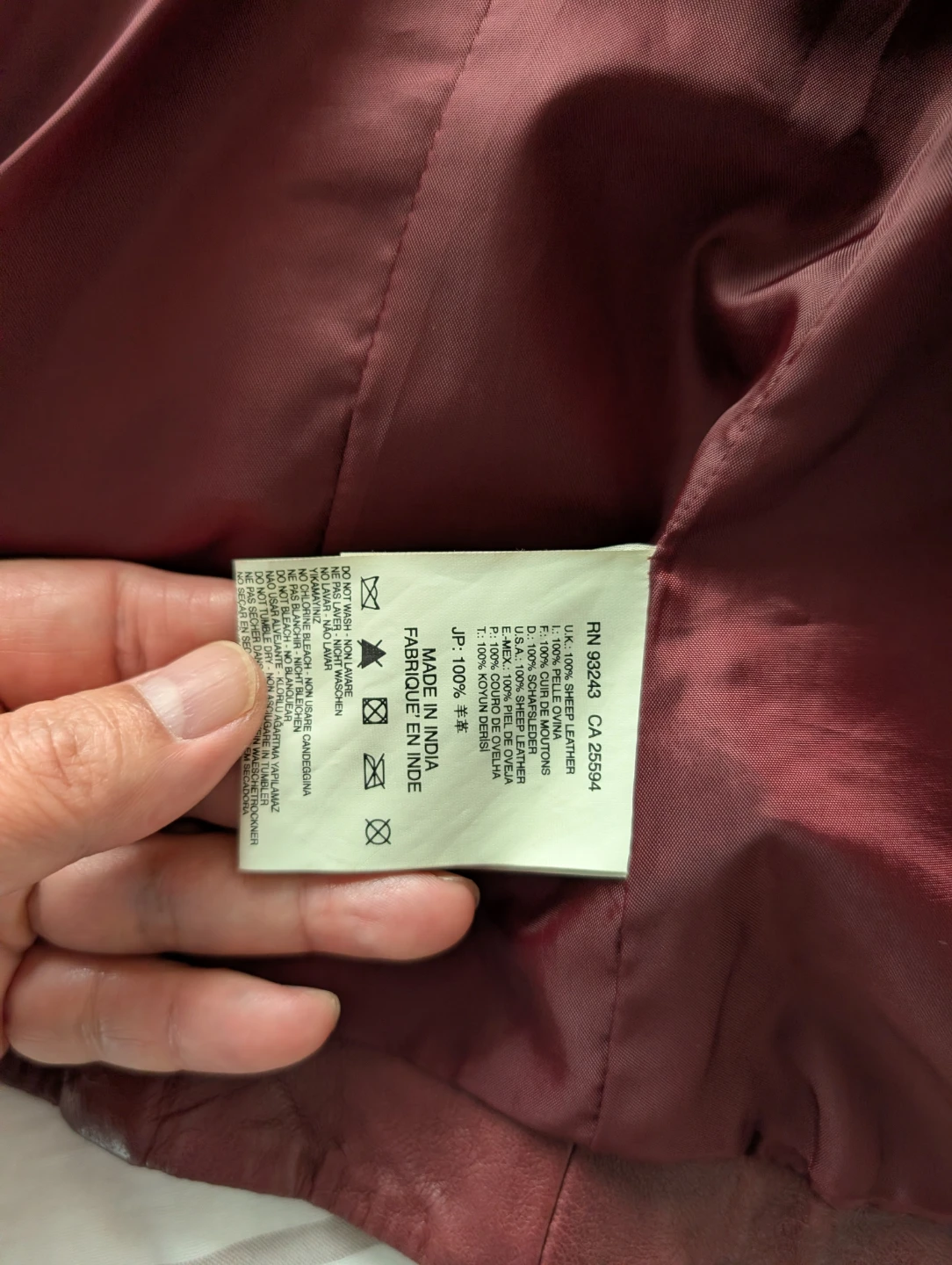 Diesel Burgundy Leather Biker Jacket - photo 3