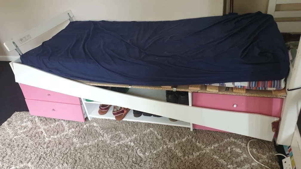 Twin loft bed with storage
