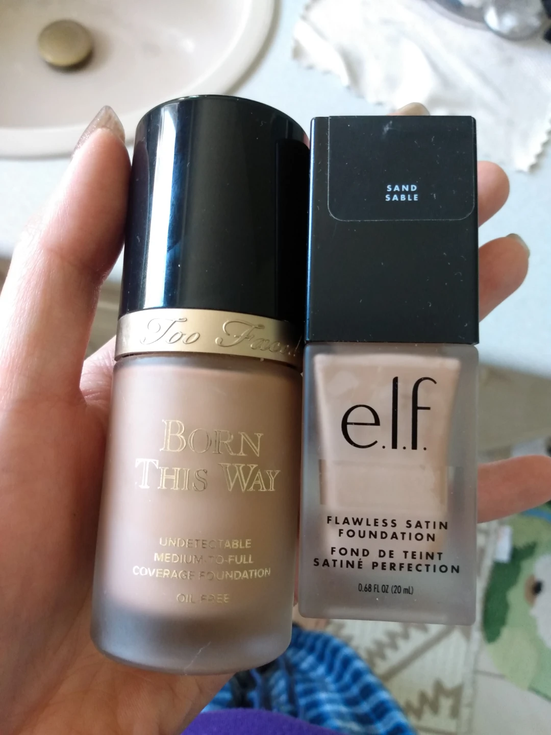 Too Faced Born This Way & e.l.f. Flawless Satin Foundations