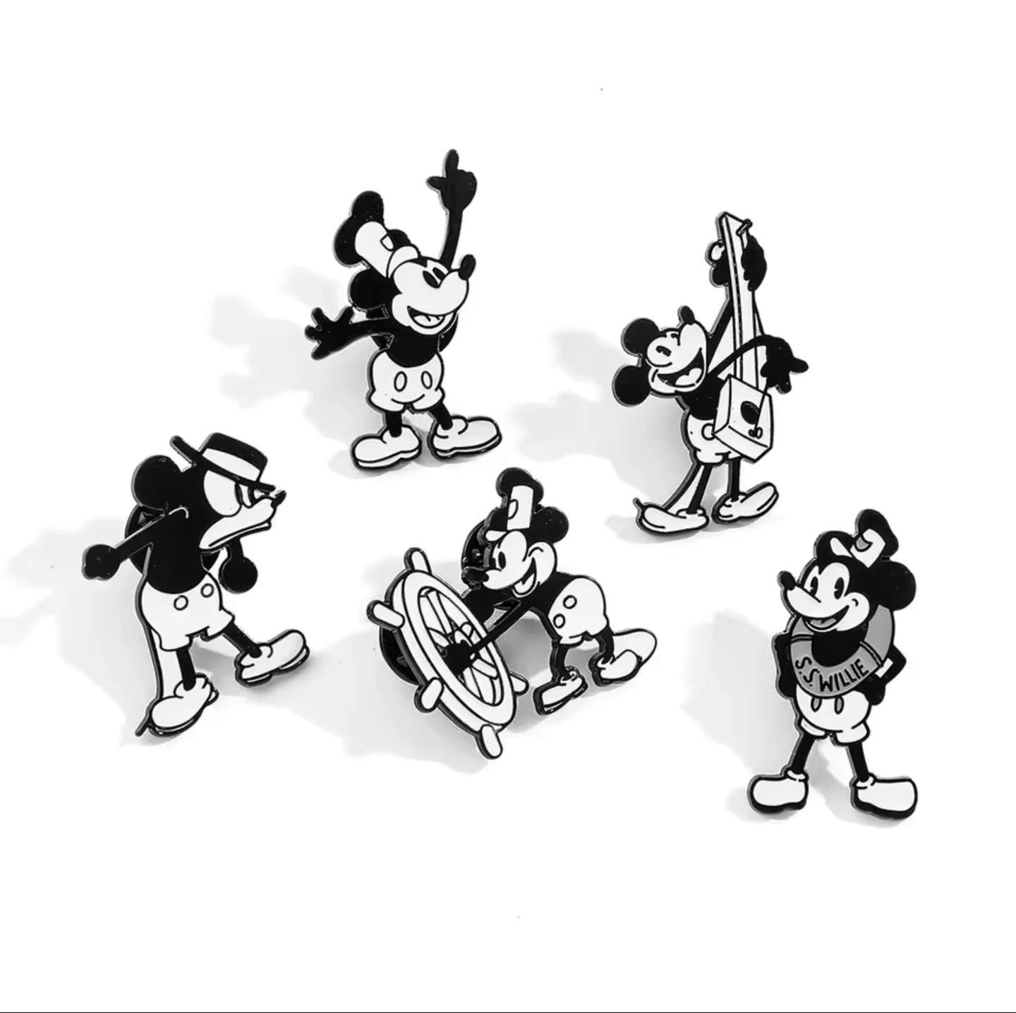 Set of 5 Vintage Mickey Mouse Pins