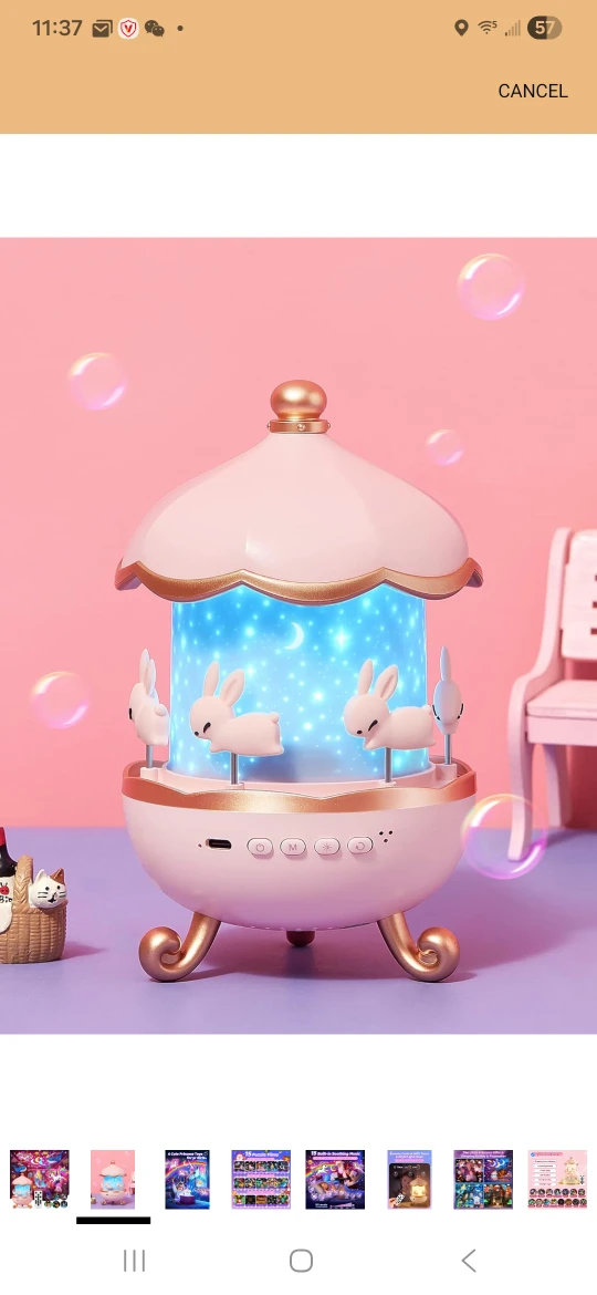 Rotating Star Projector Night Light for Kids