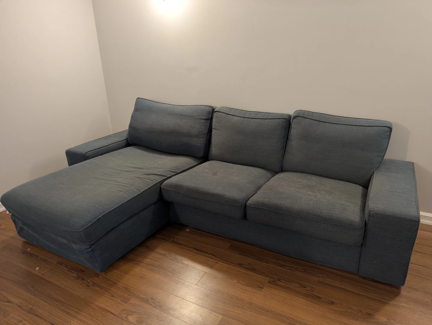 Ikea kivik Blue Sectional Sofa with Chaise