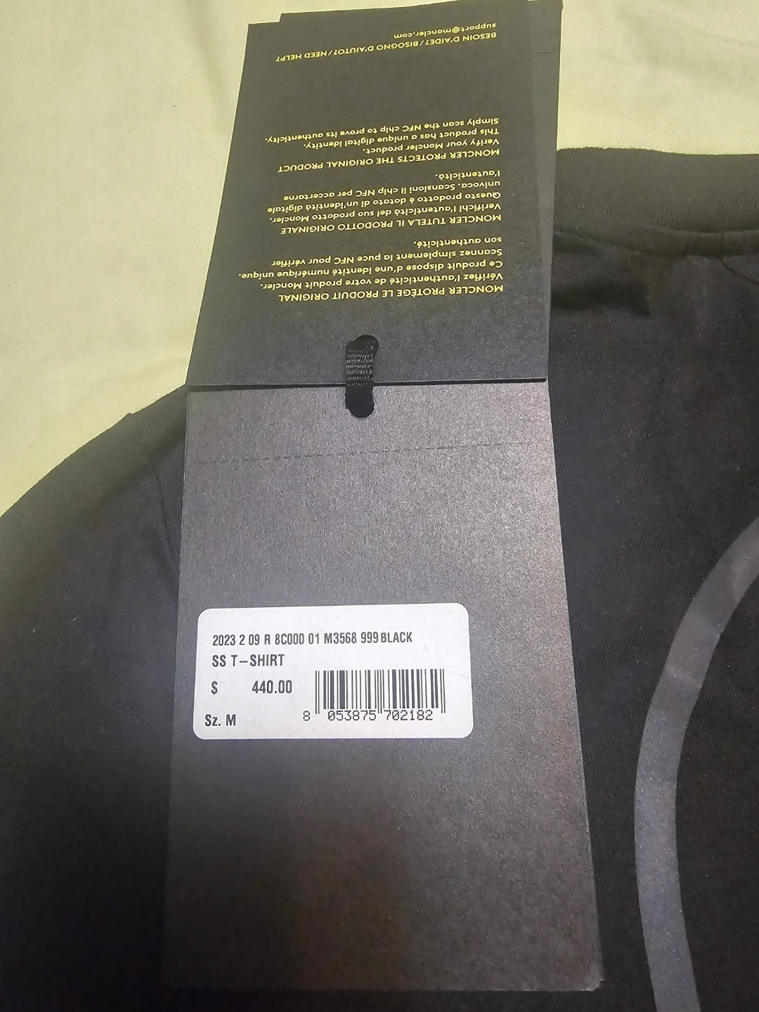 Moncler Pharrell SS T-Shirt Black Size M - photo 2